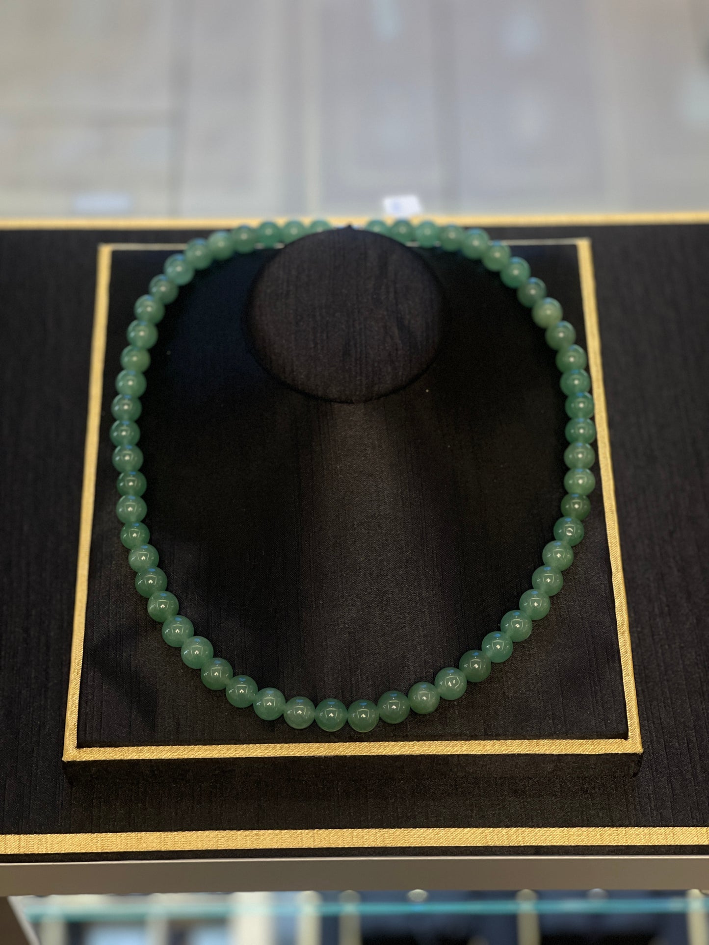 Long Jade Beads Necklace