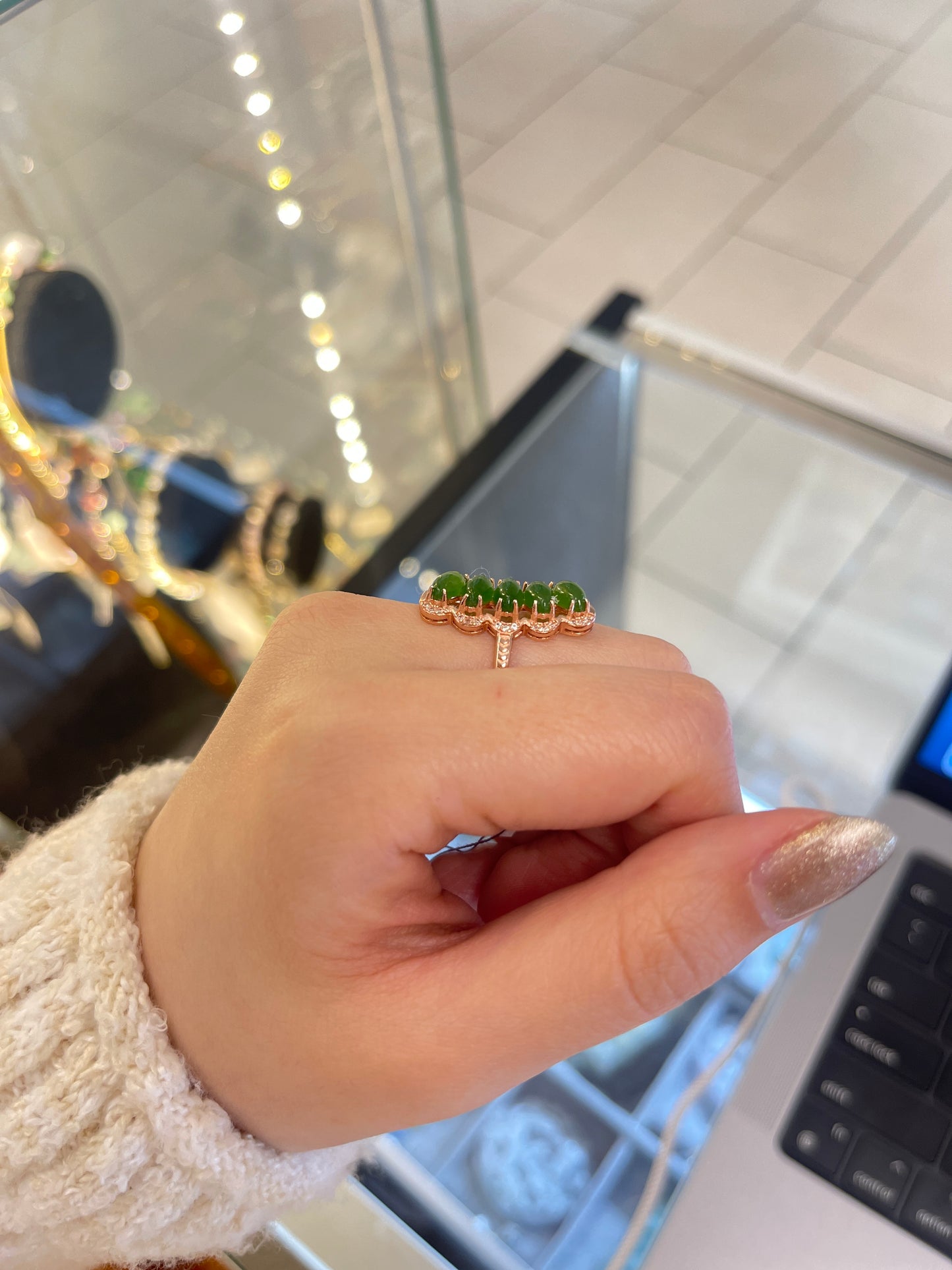 Jade &Sterling Ring