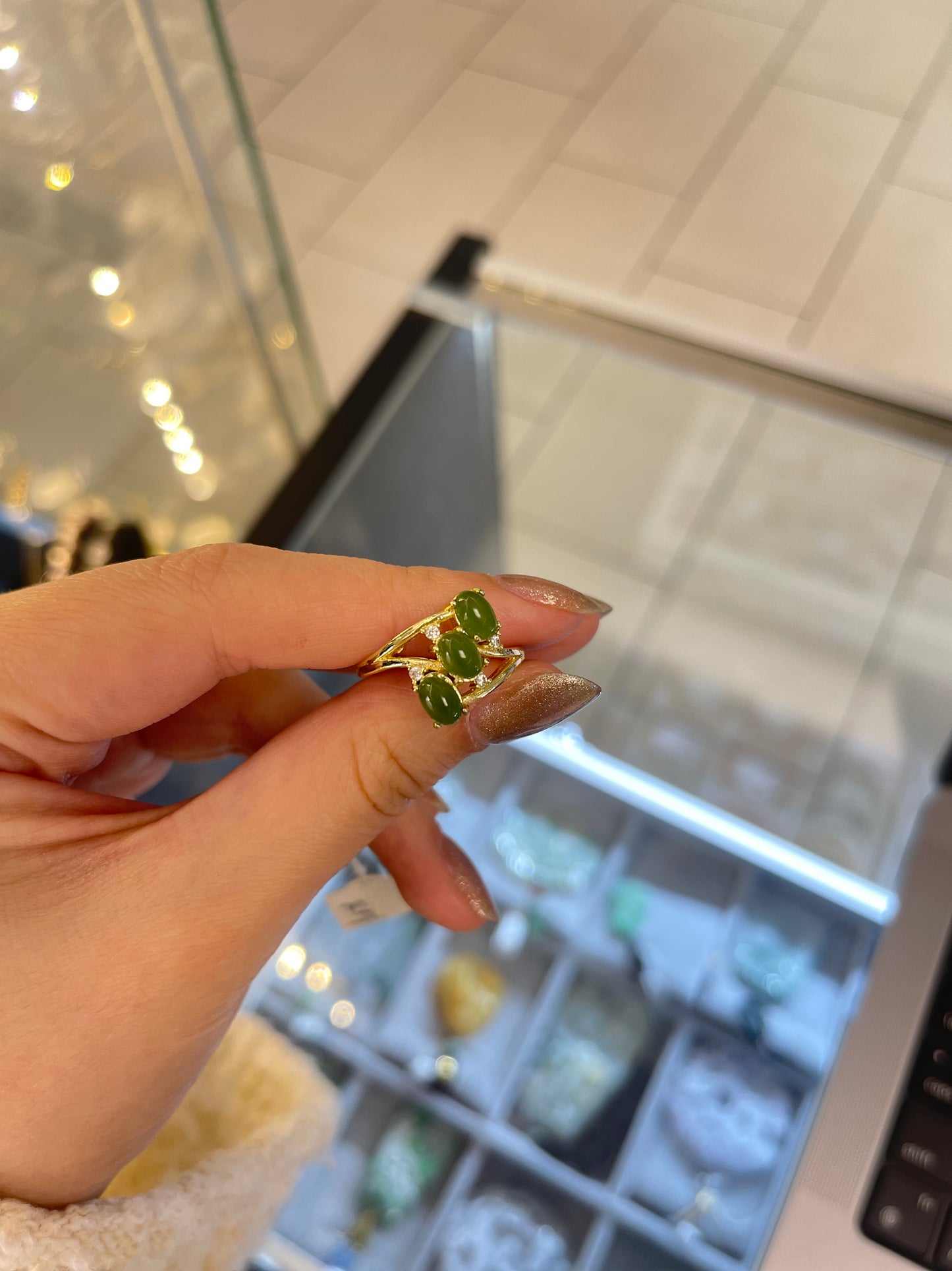 Jade &Sterling Ring