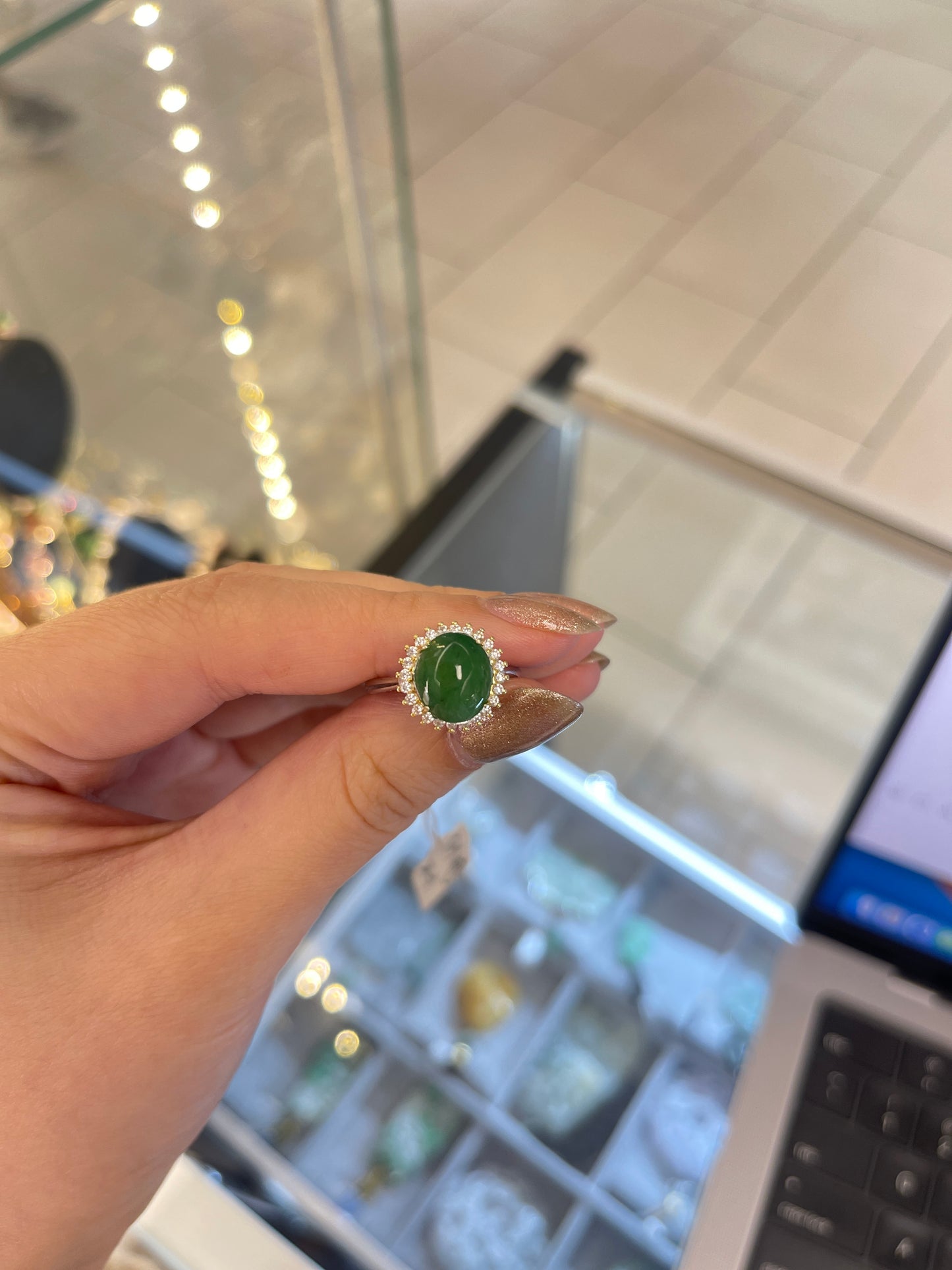 Jade &Sterling Ring