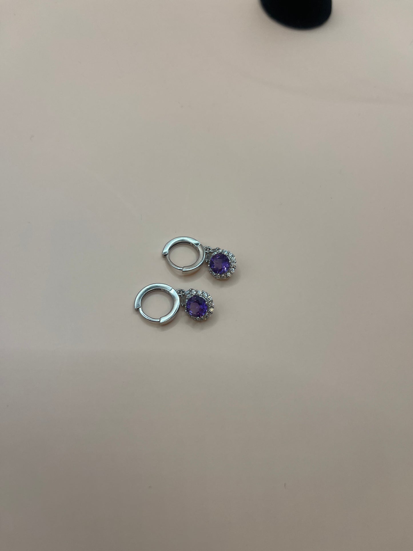 Amethyst sterling earrings