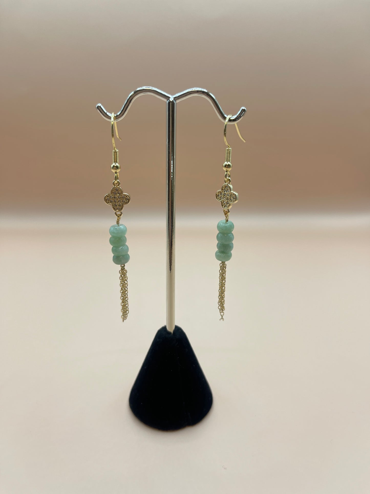 14k jade earrings