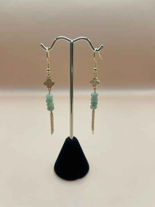 14k jade earrings