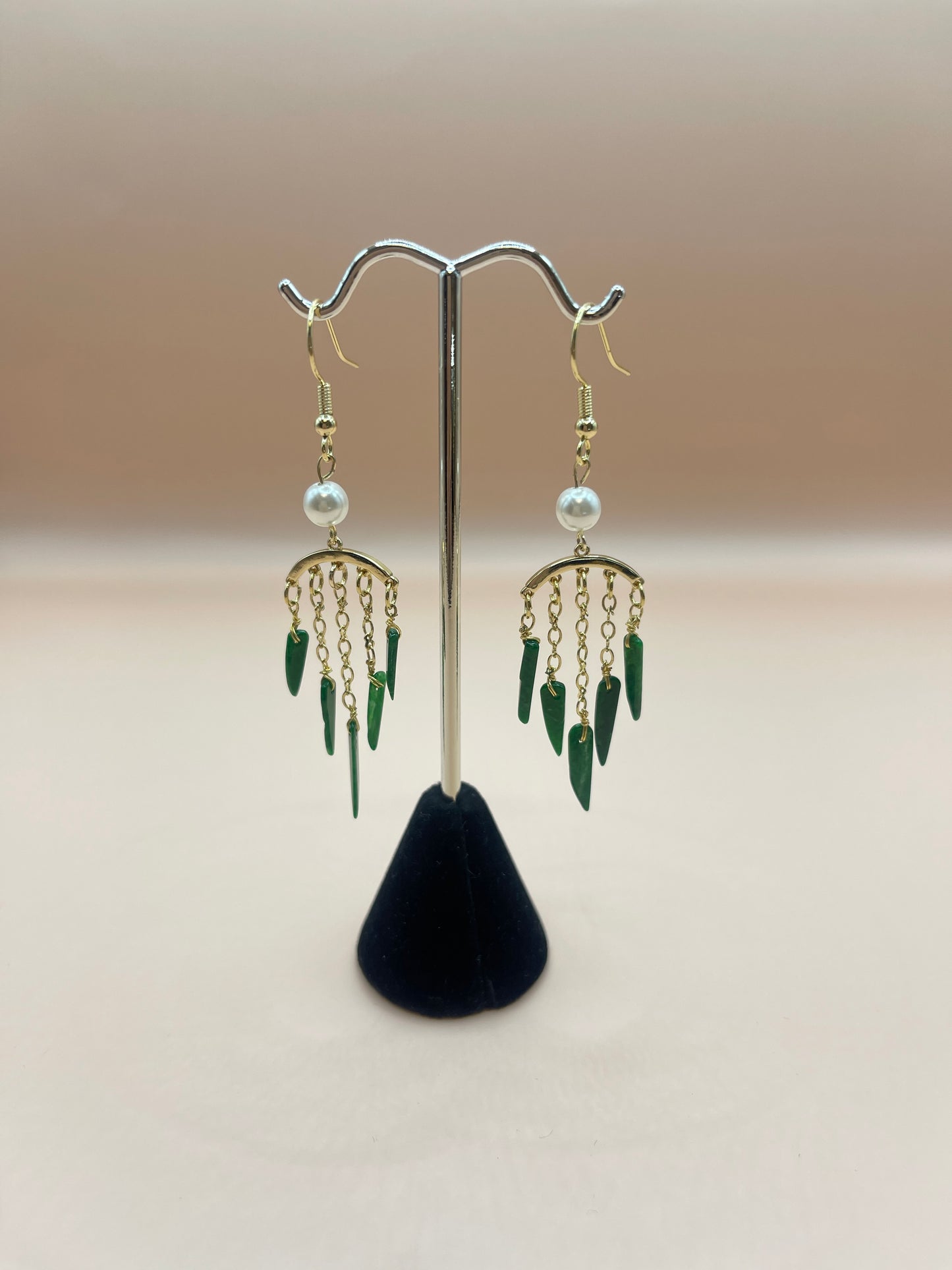 14k jade earrings
