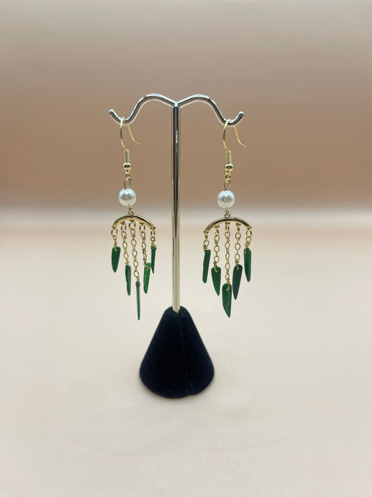 14k jade earrings