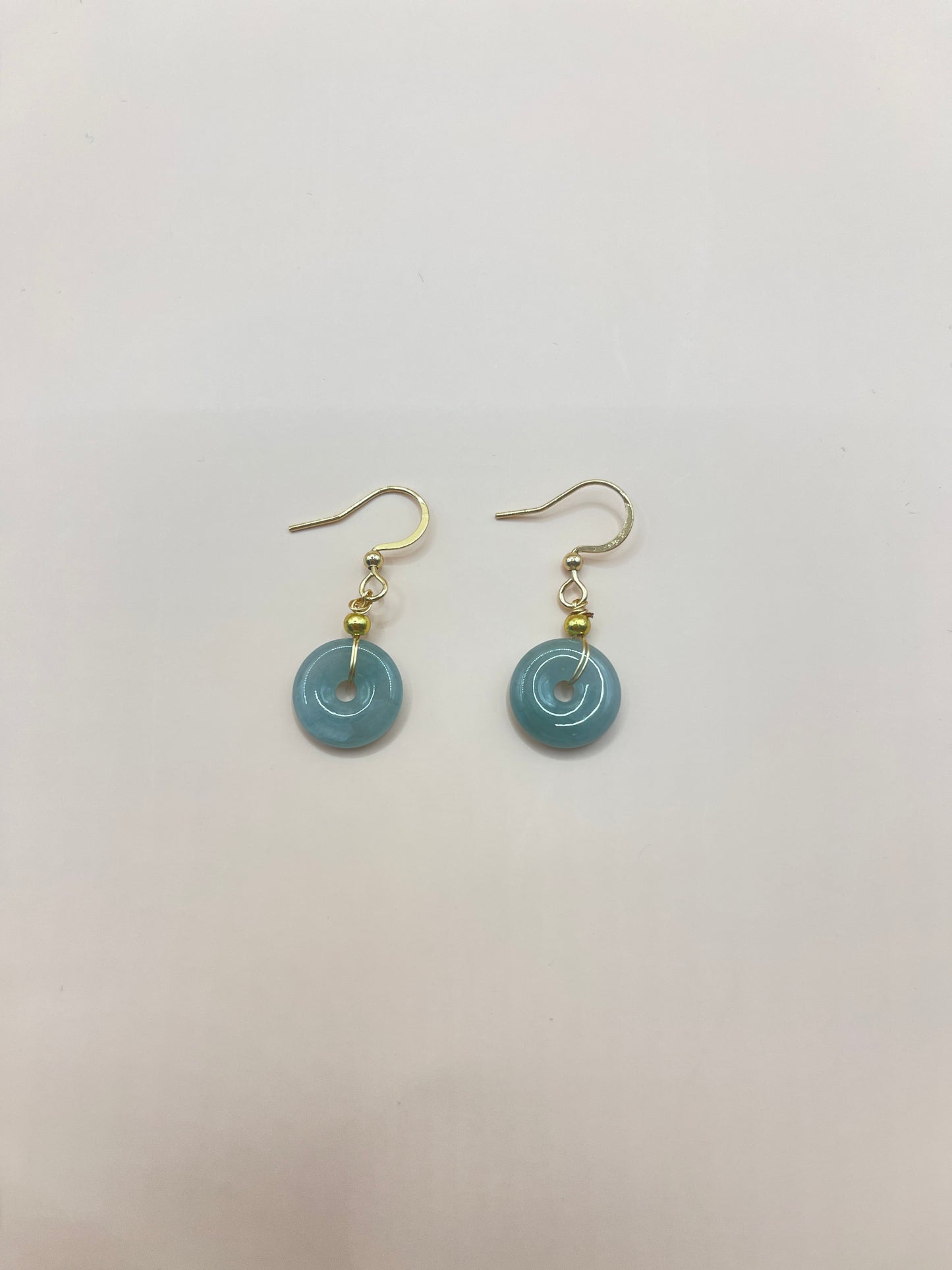 peace buckle jade earrings
