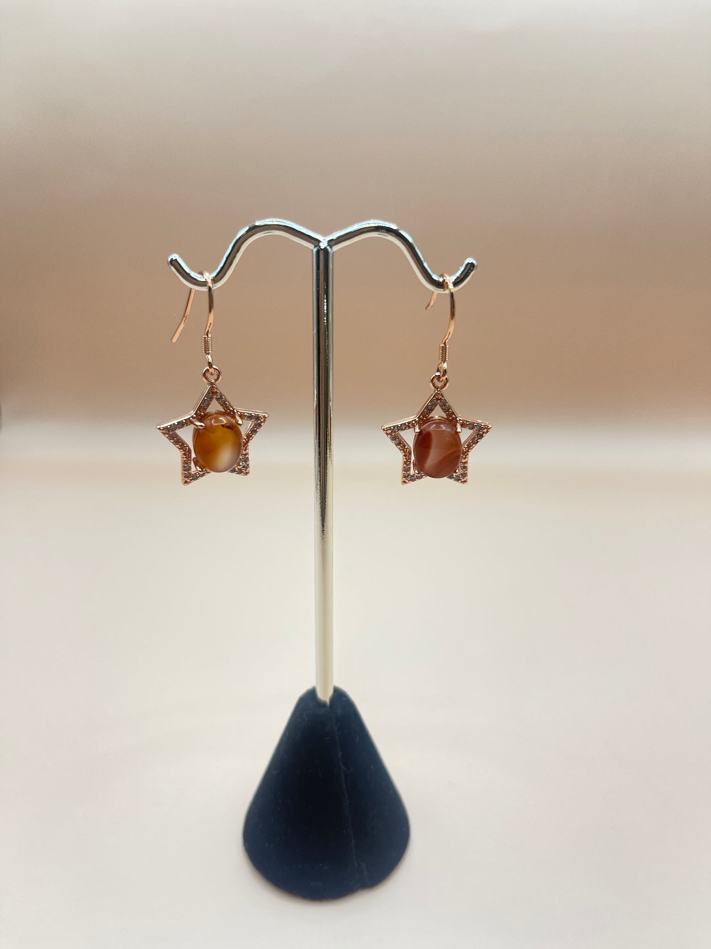 Southern red agate and sterling earrings