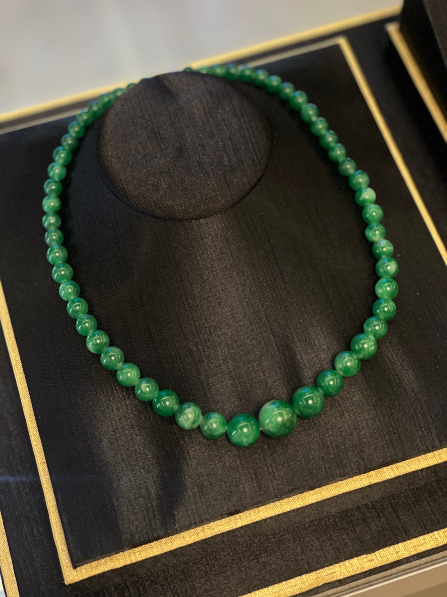 Long Jade Beads Necklace