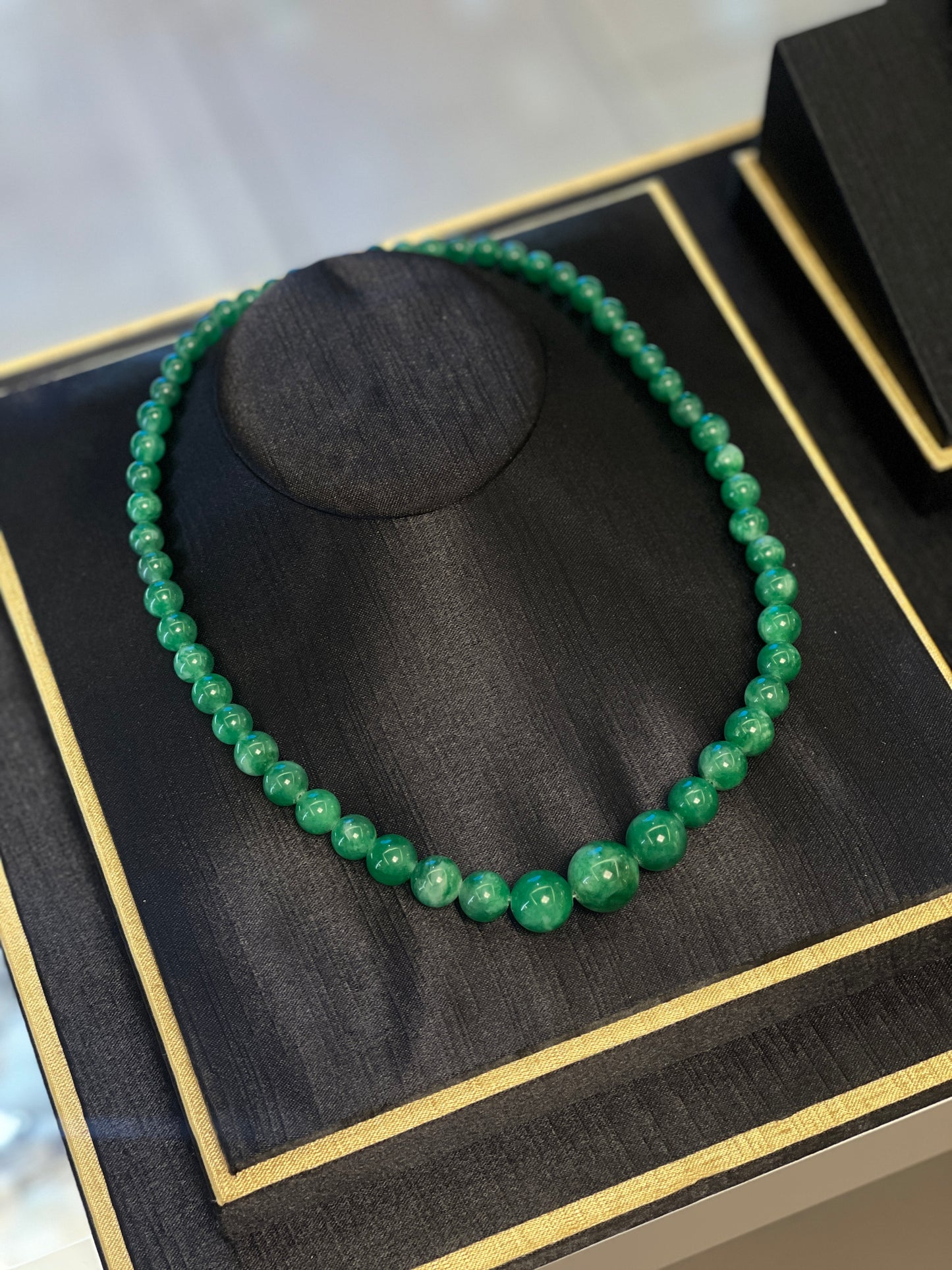 Long Jade Beads Necklace