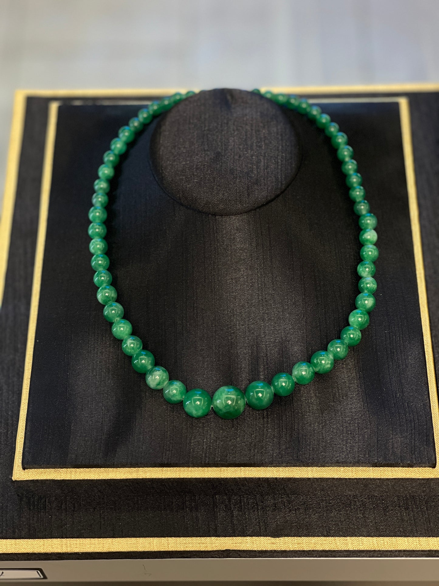 Long Jade Beads Necklace