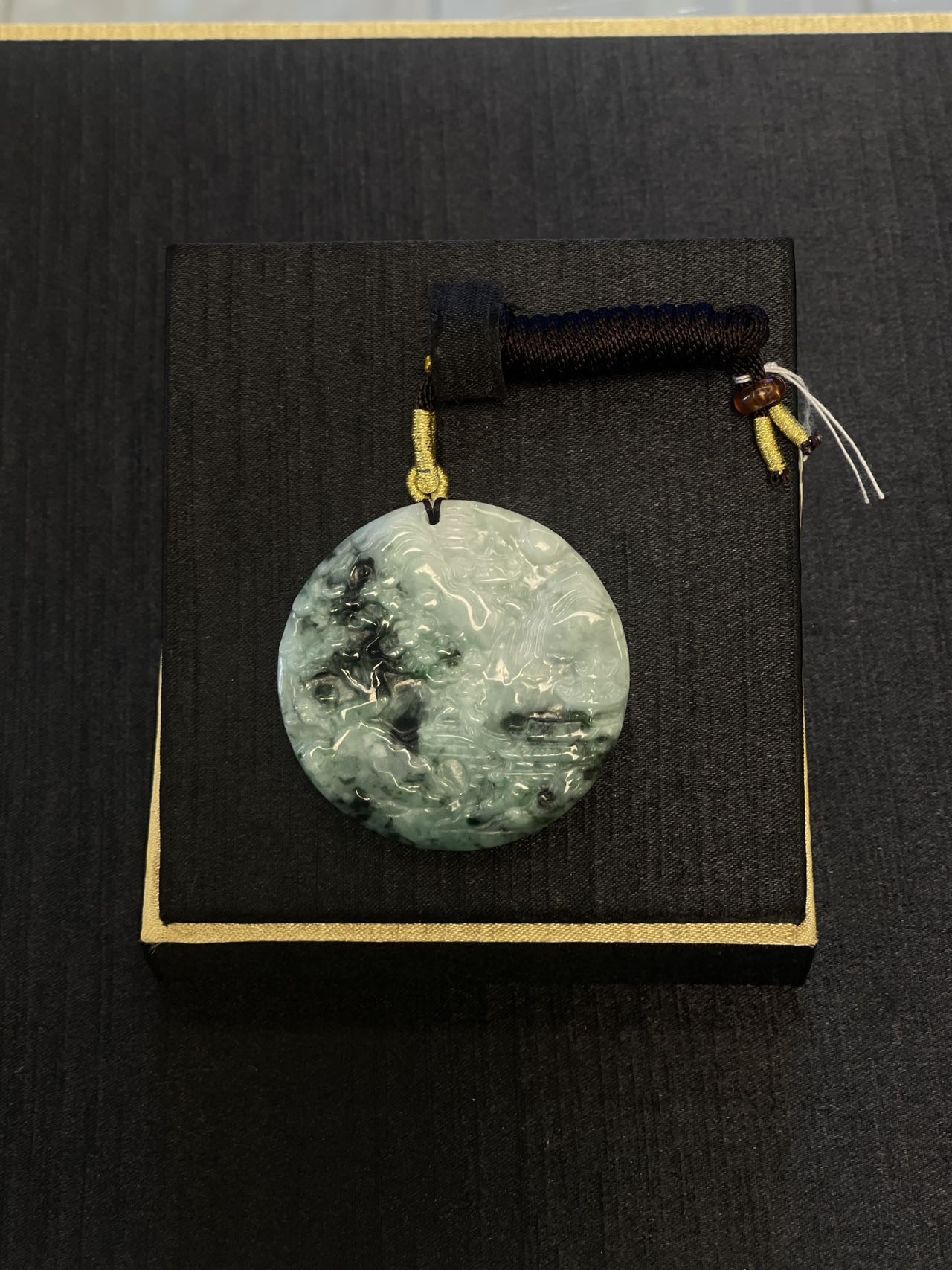 Burmese jadeite scenery pendants