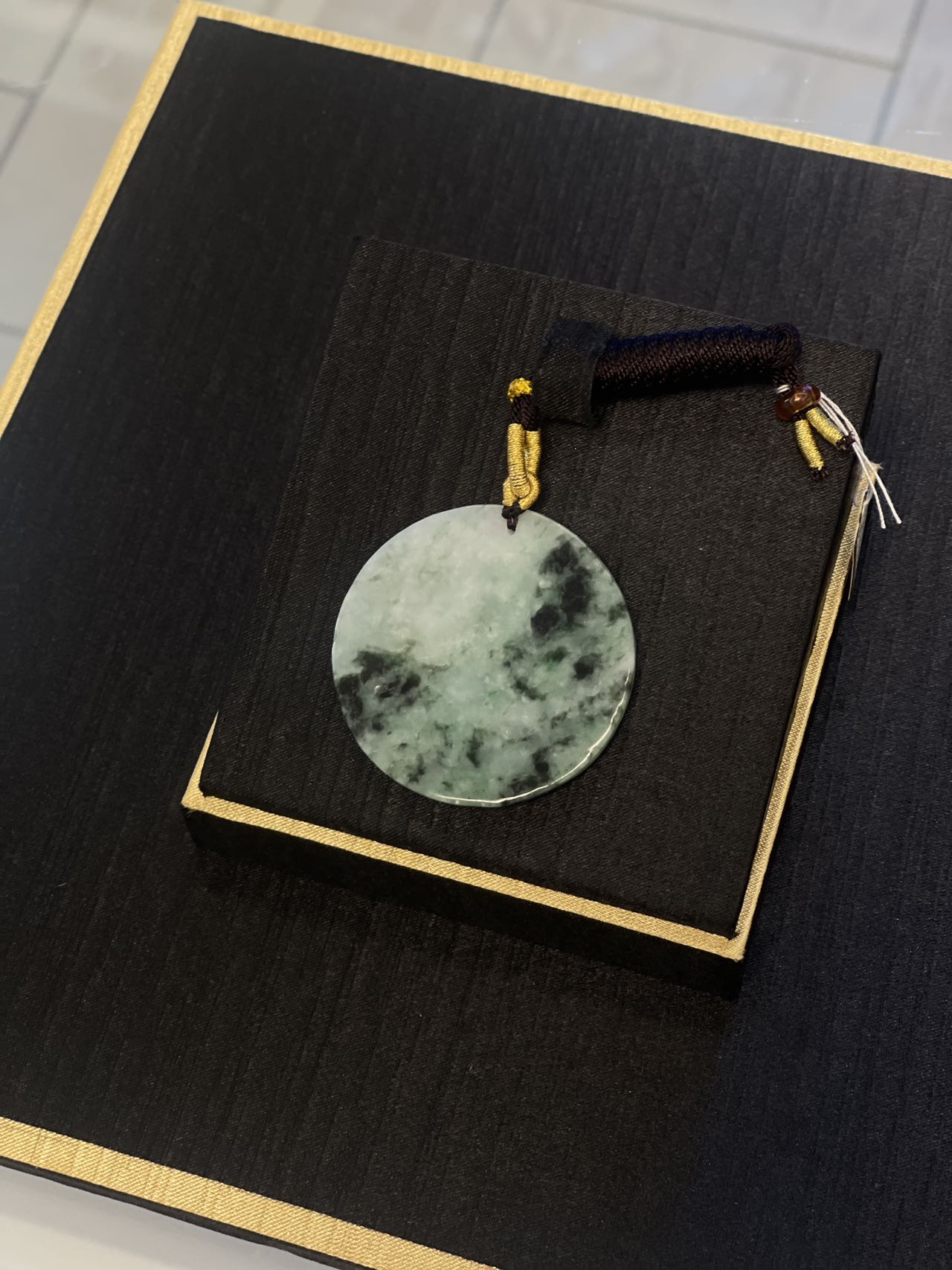 Burmese jadeite scenery pendants