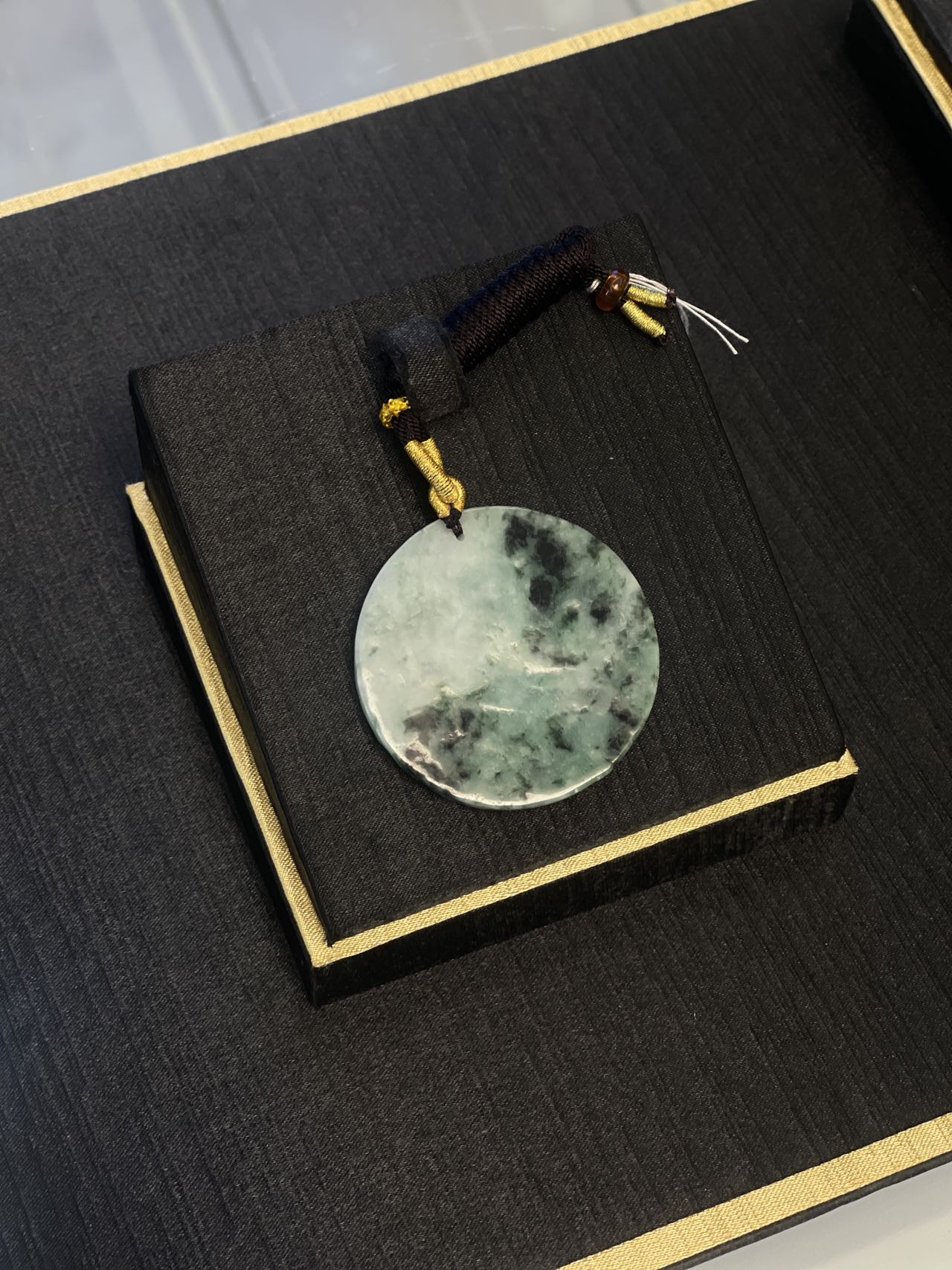 Burmese jadeite scenery pendants