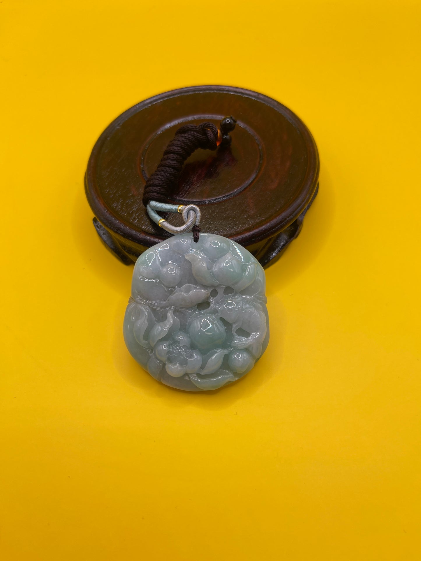 Jade Lotus and koi Fish in Pond, Jade Pandent