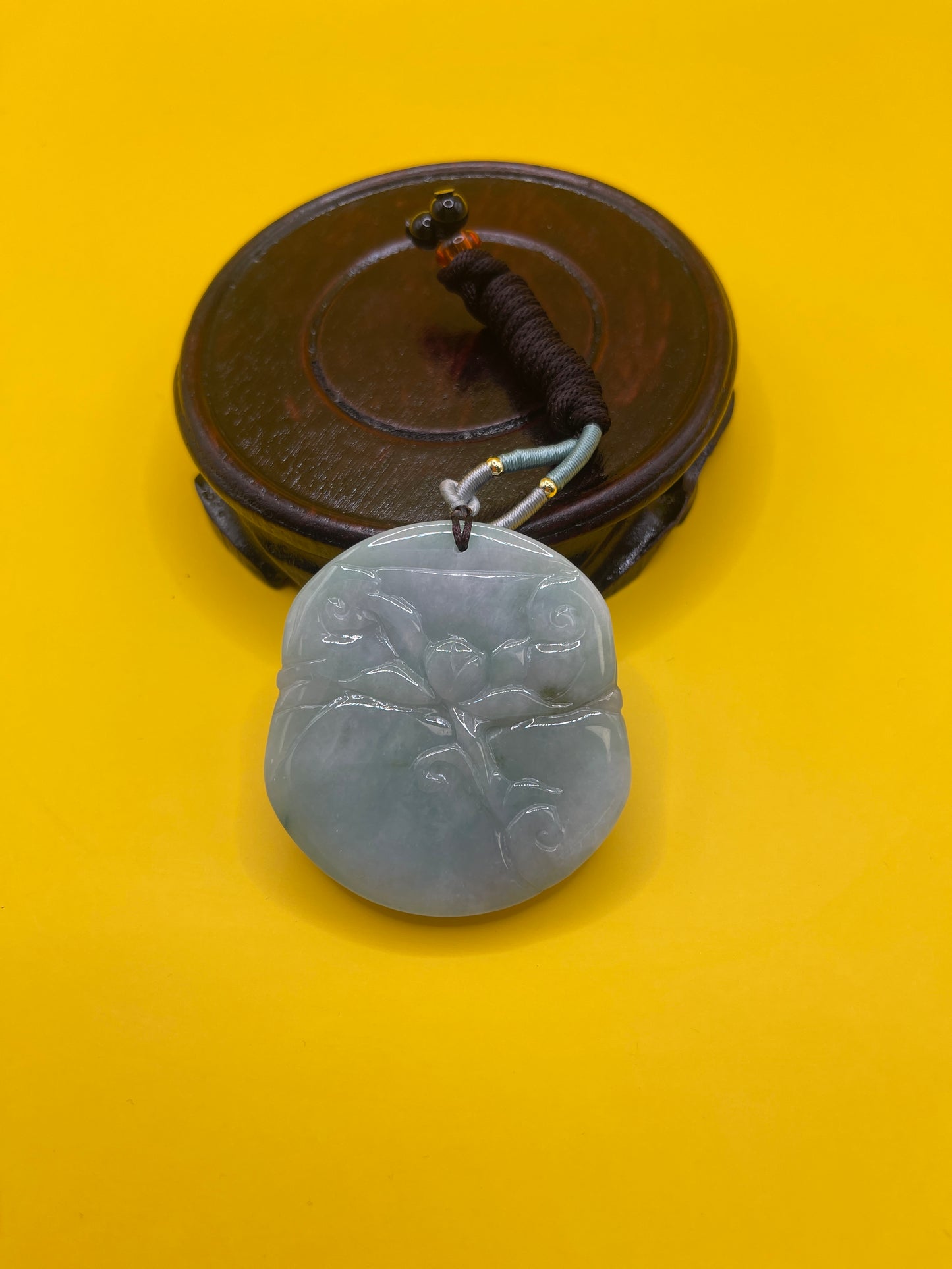 Jade Lotus and koi Fish in Pond, Jade Pandent