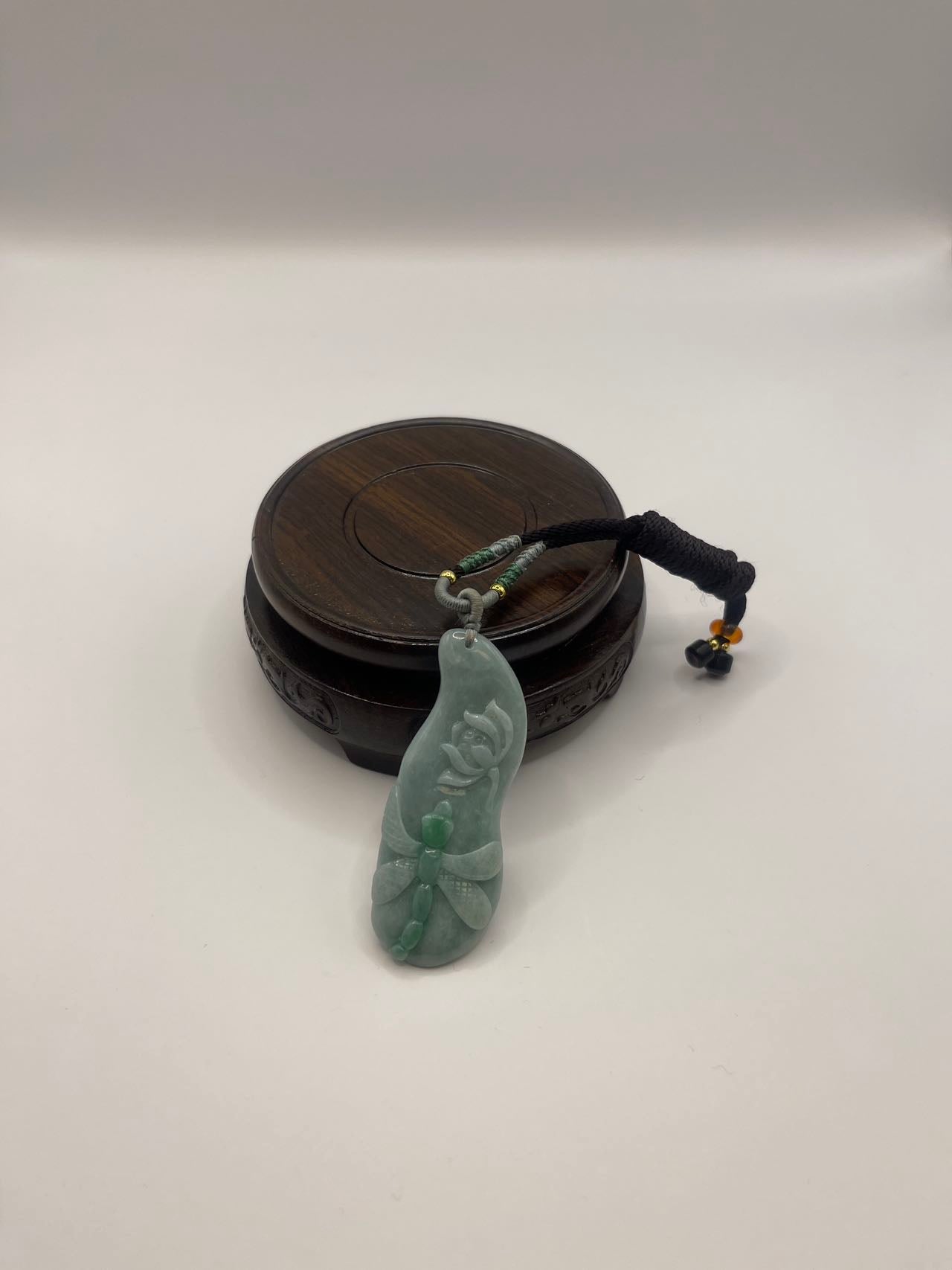 Lotus Leaf and Dragonfly Pendant