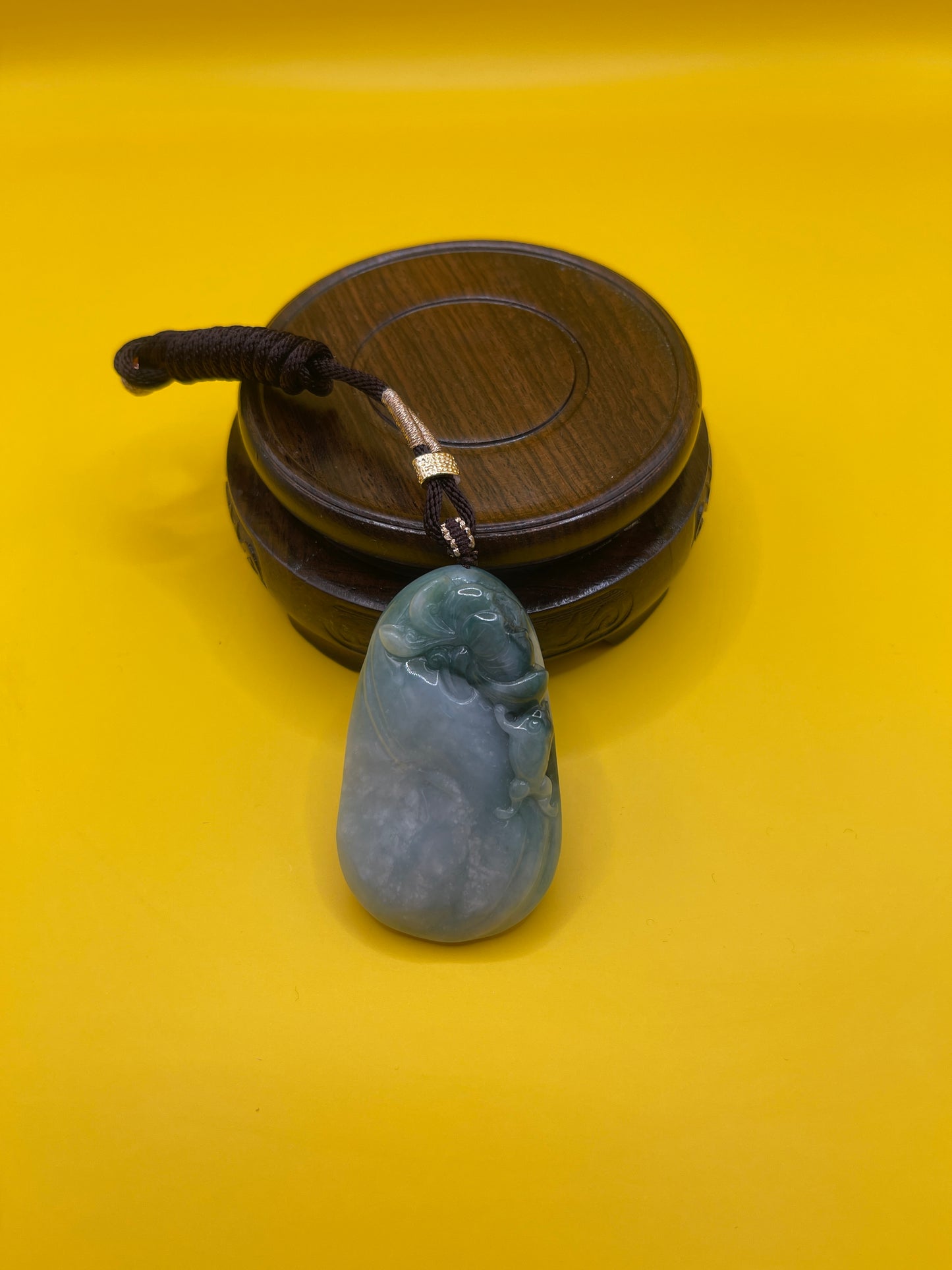 Frog and Lotus in Pond Wealth Pendant