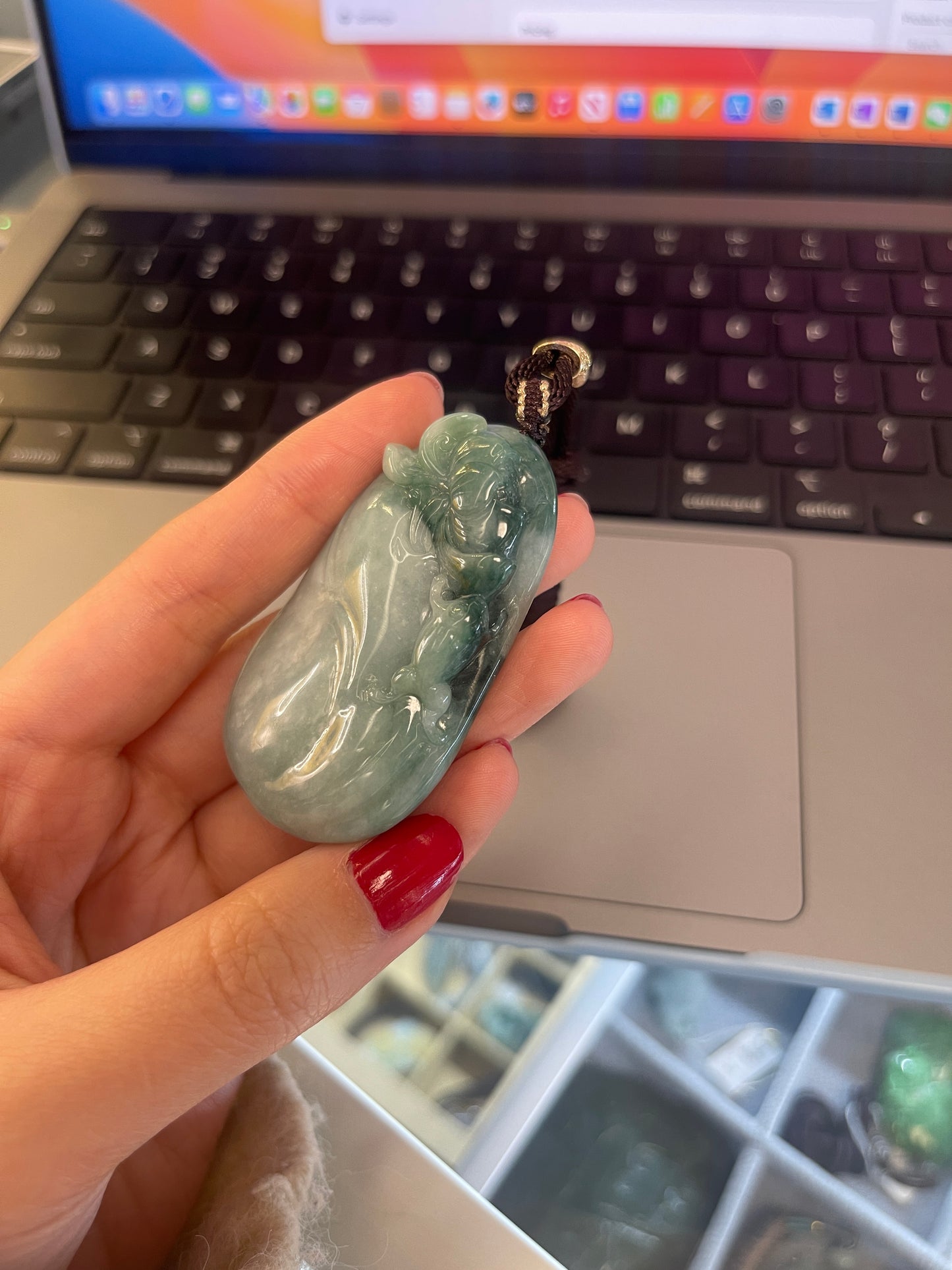 Frog and Lotus in Pond Wealth Pendant