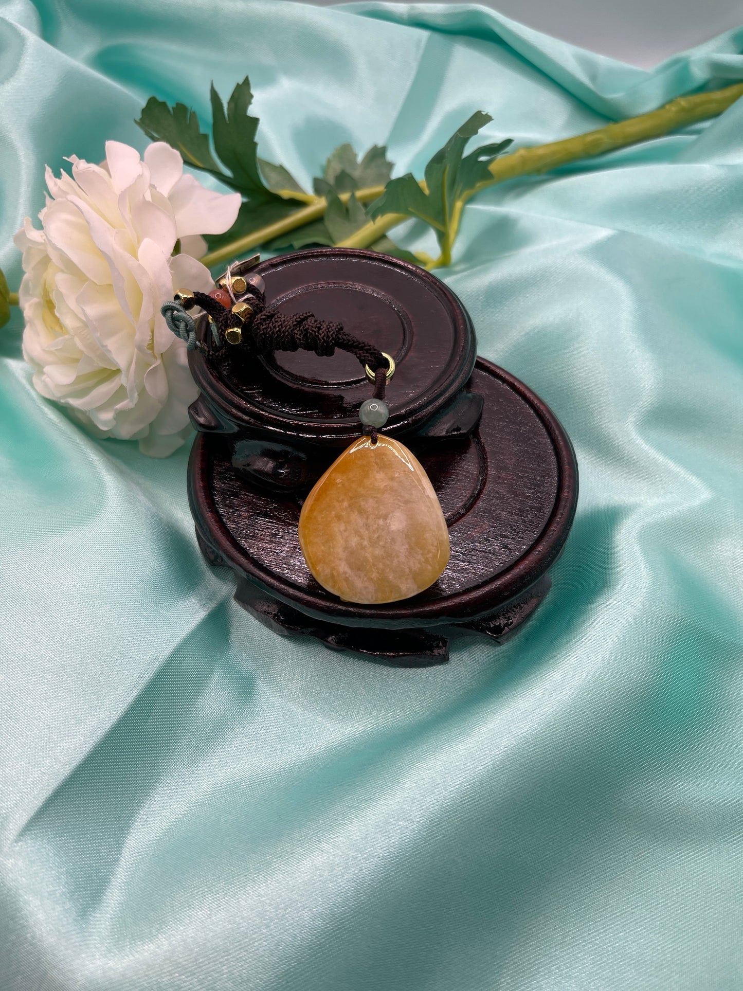 Goldfish Yellow Jade Lucky Necklace
