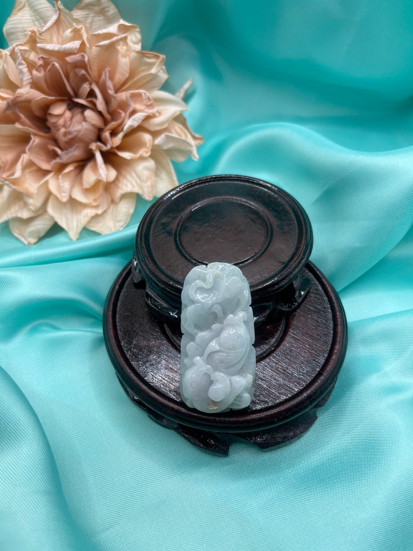 Fish Good Luck Jadeite Pendant