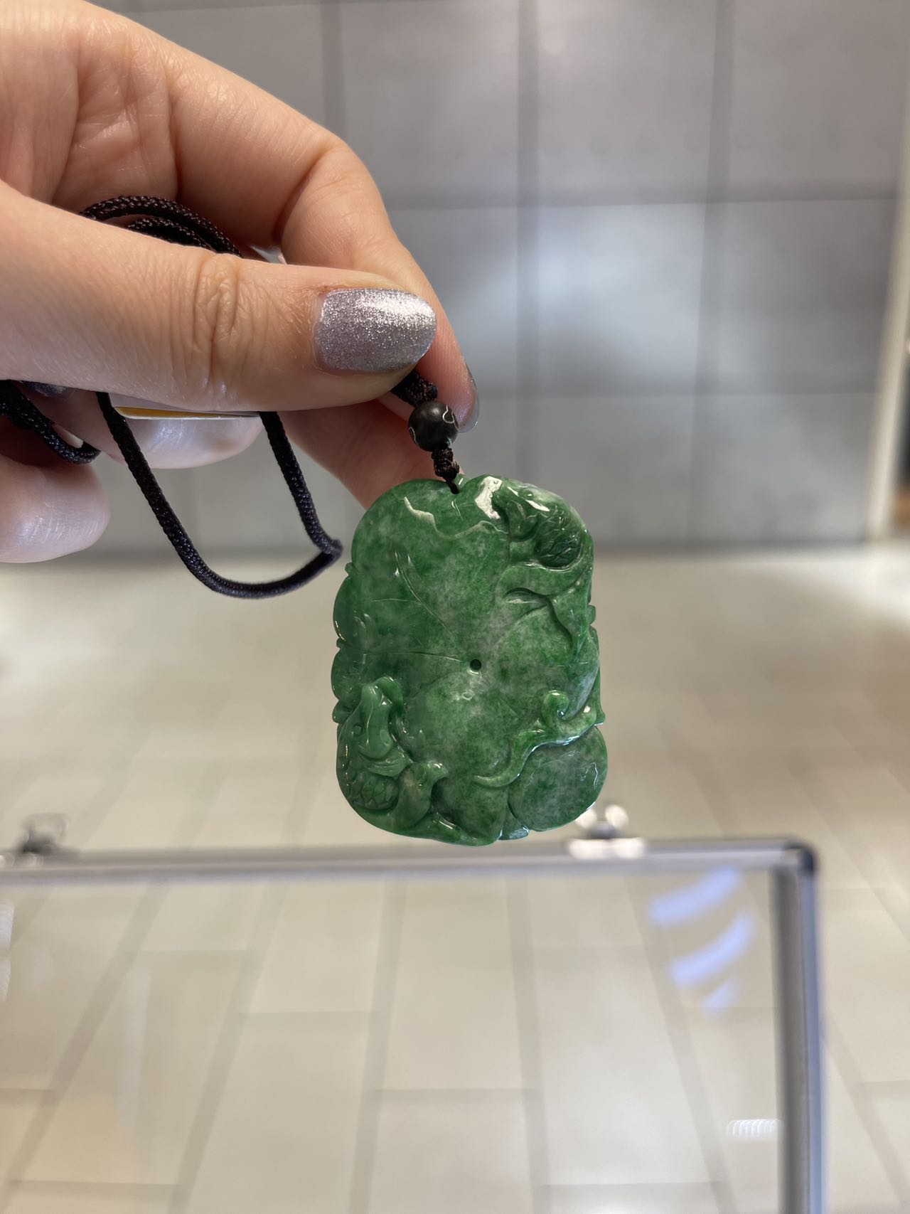 lotus leaf and fish pendant