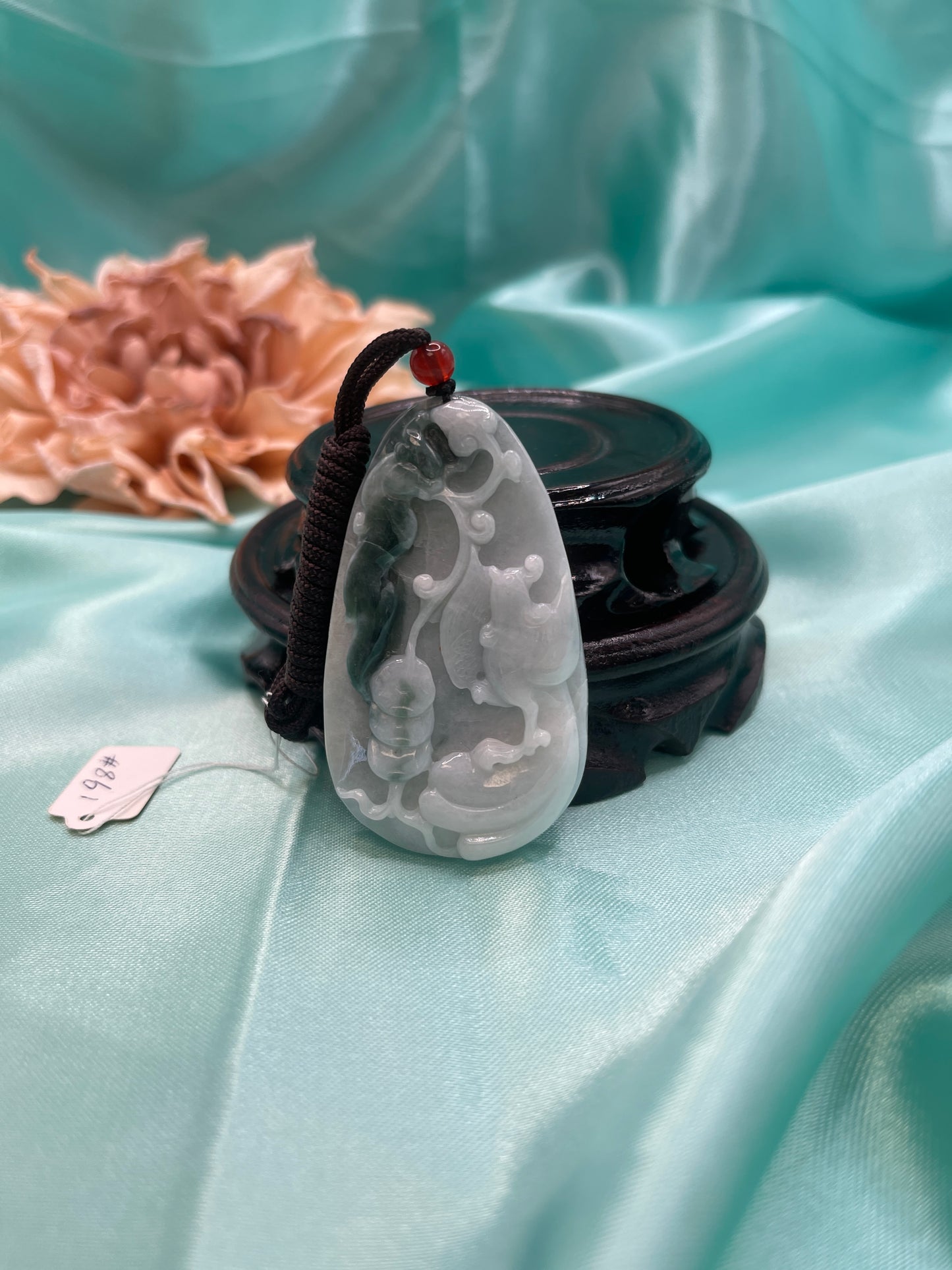 Rooster Jade Protection Pendant--Large