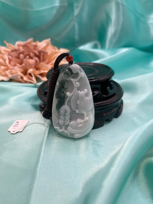 Rooster Jade Protection Pendant--Large