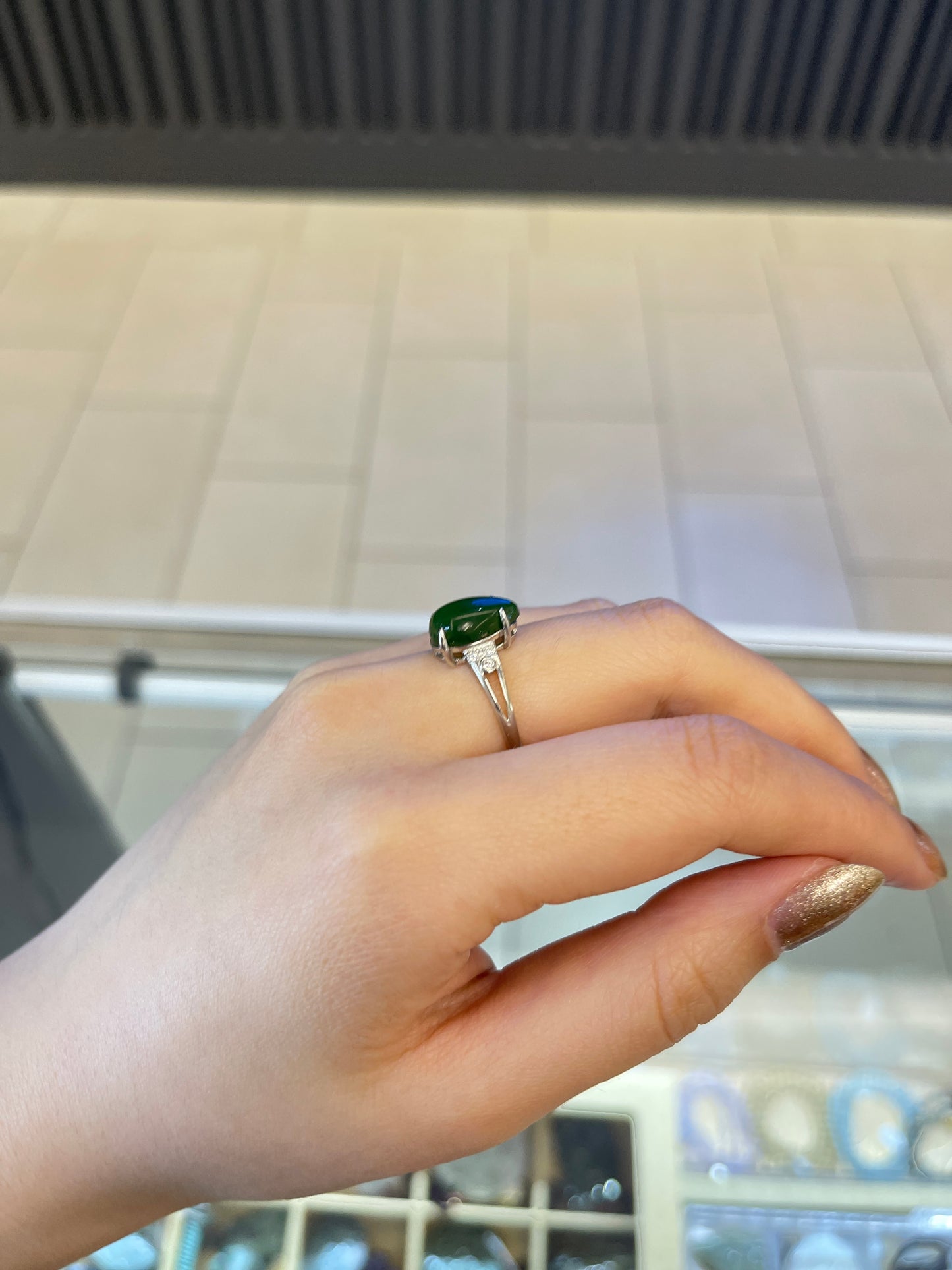 Jade &Sterling Ring