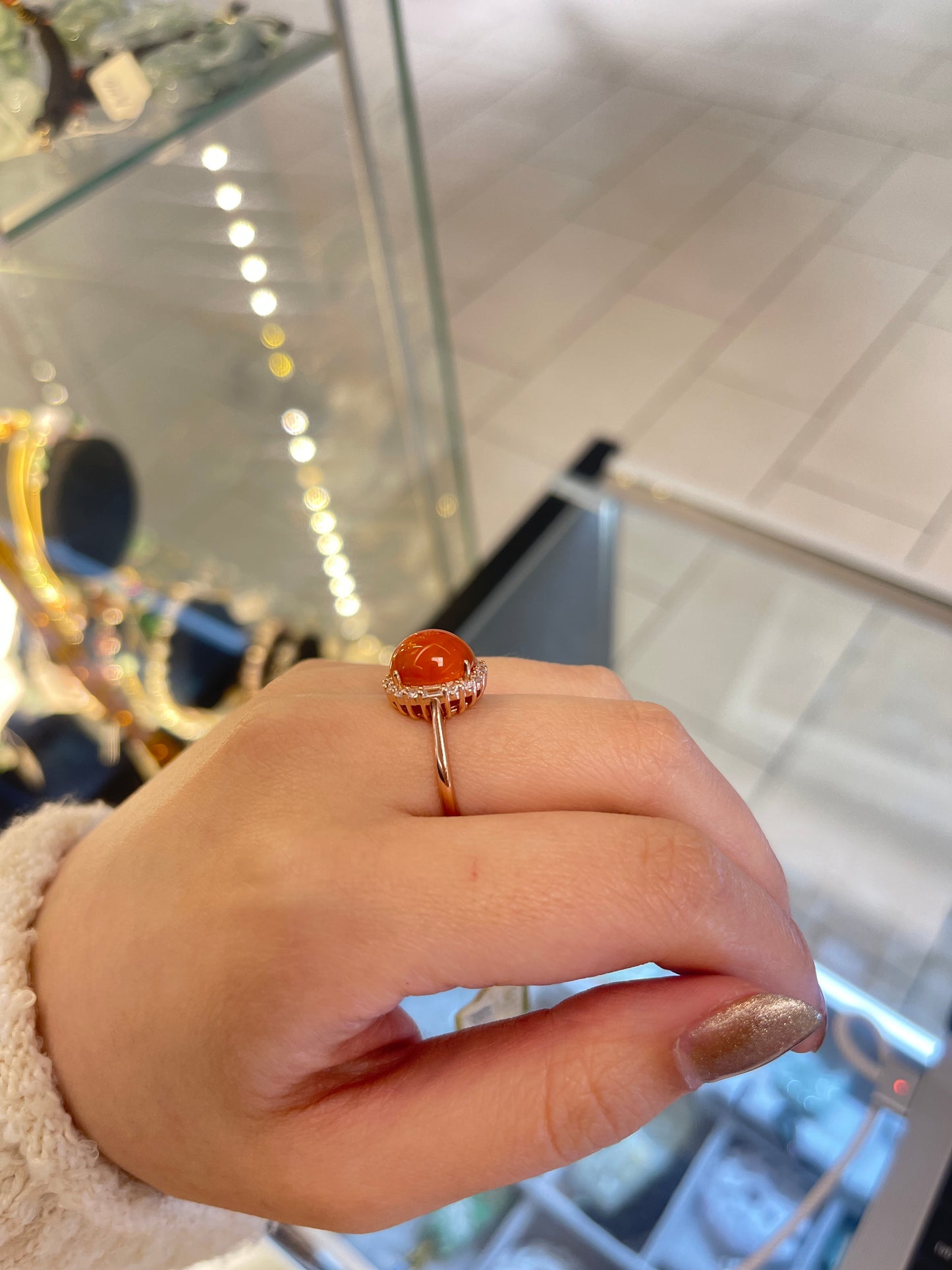 Southern Red Agate&Sterling Ring
