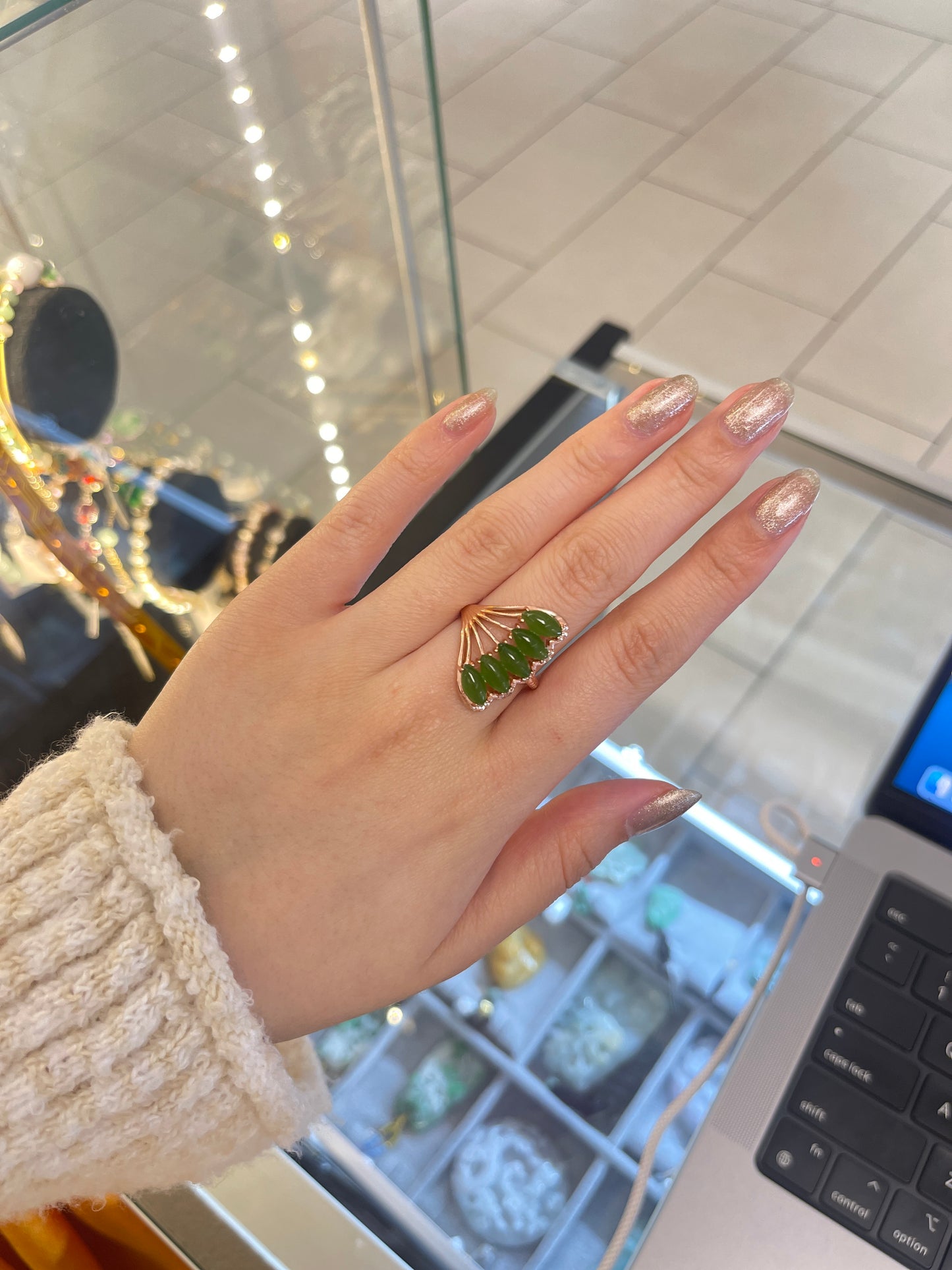 Jade &Sterling Ring