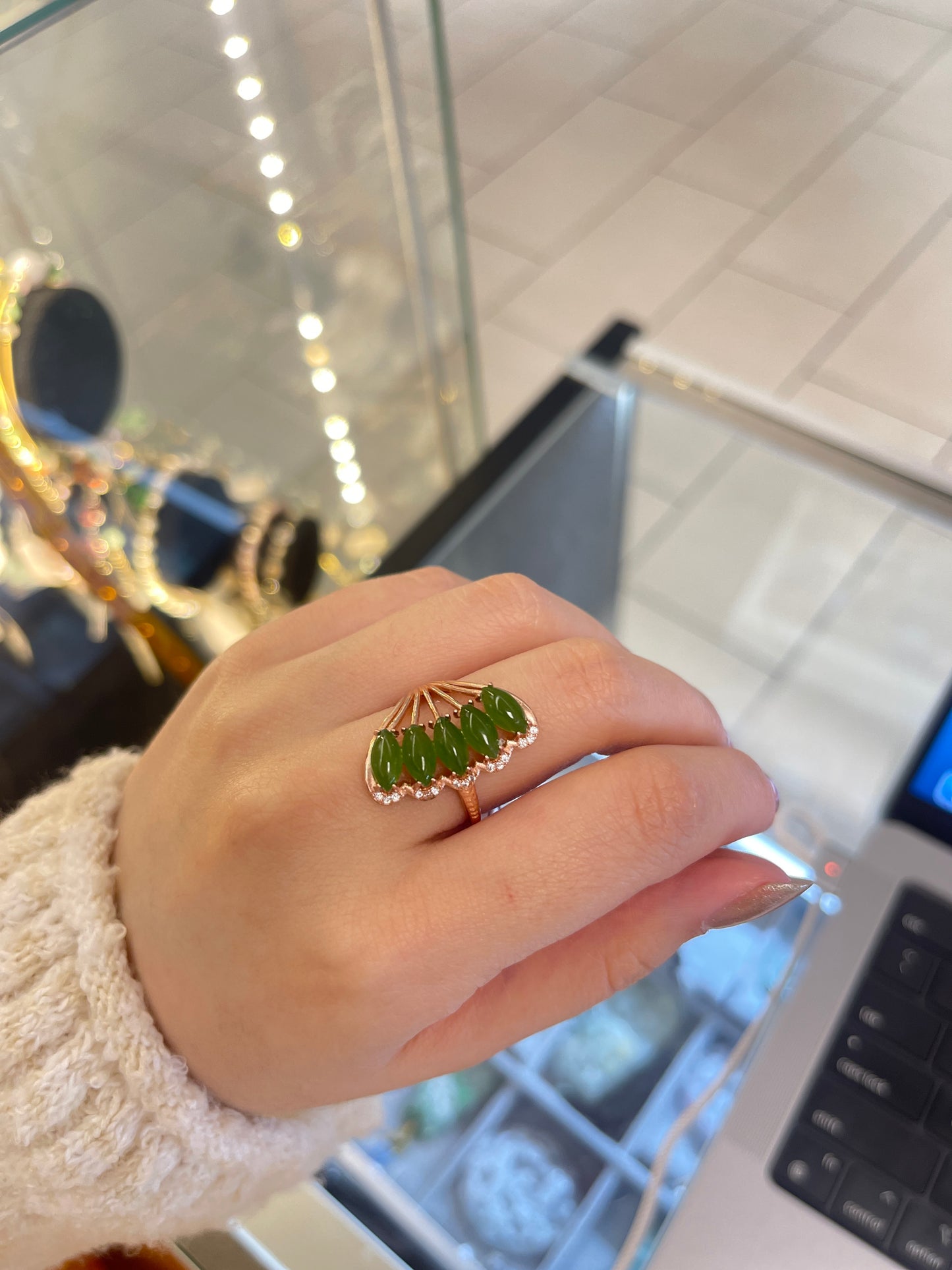 Jade &Sterling Ring