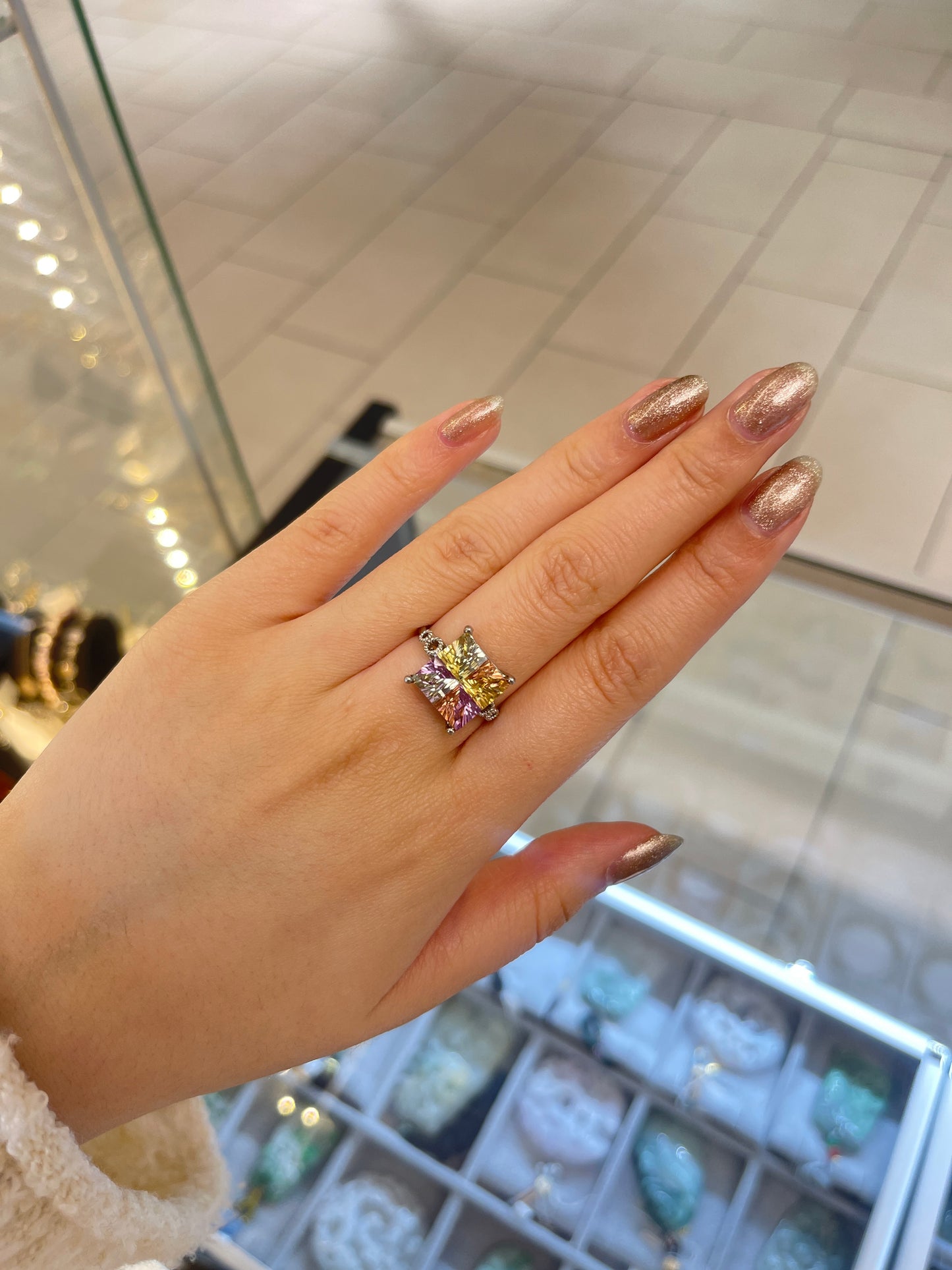 South Africa Crystal Ring--Multiple colors