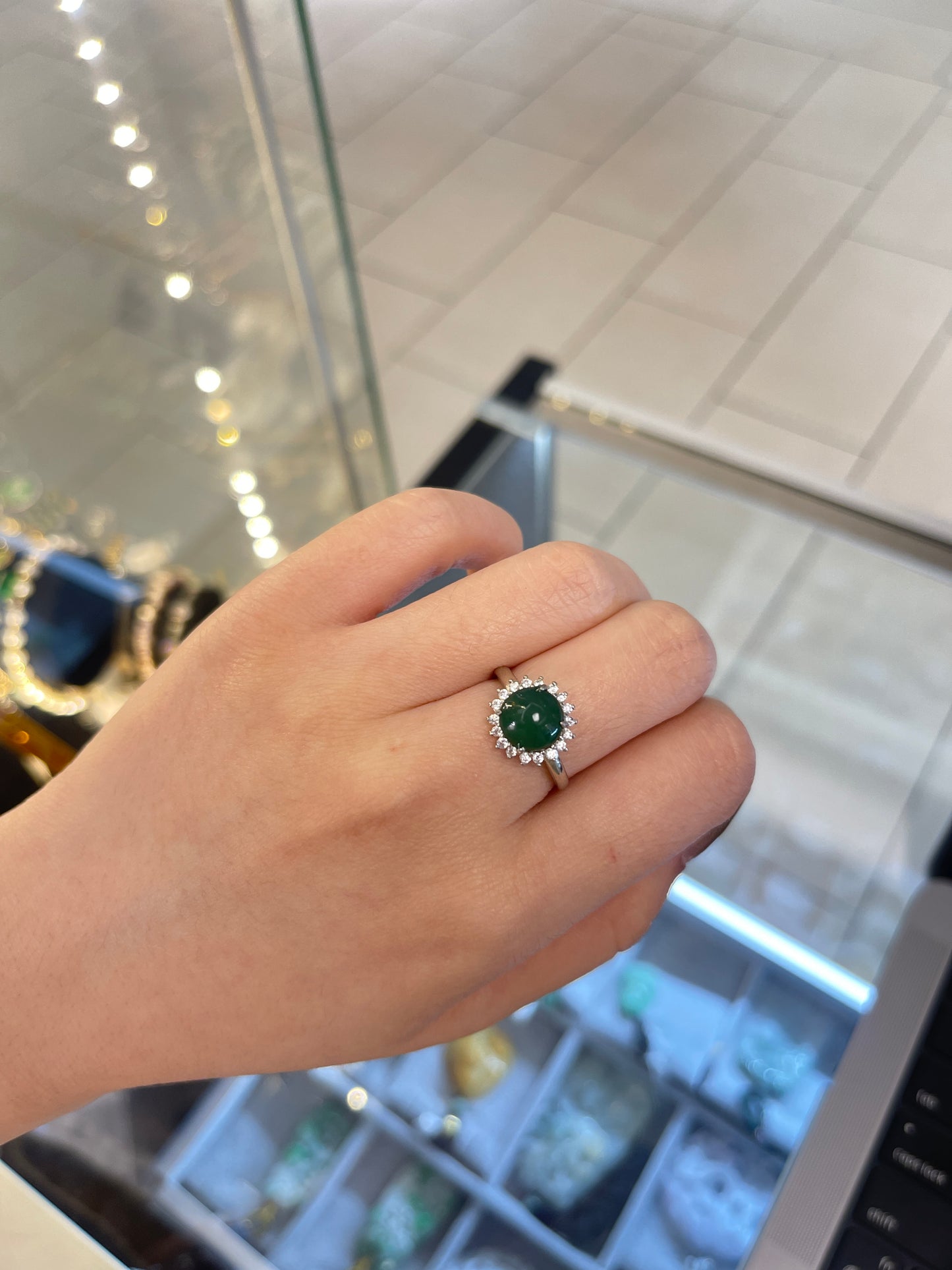 Jade &Sterling Ring