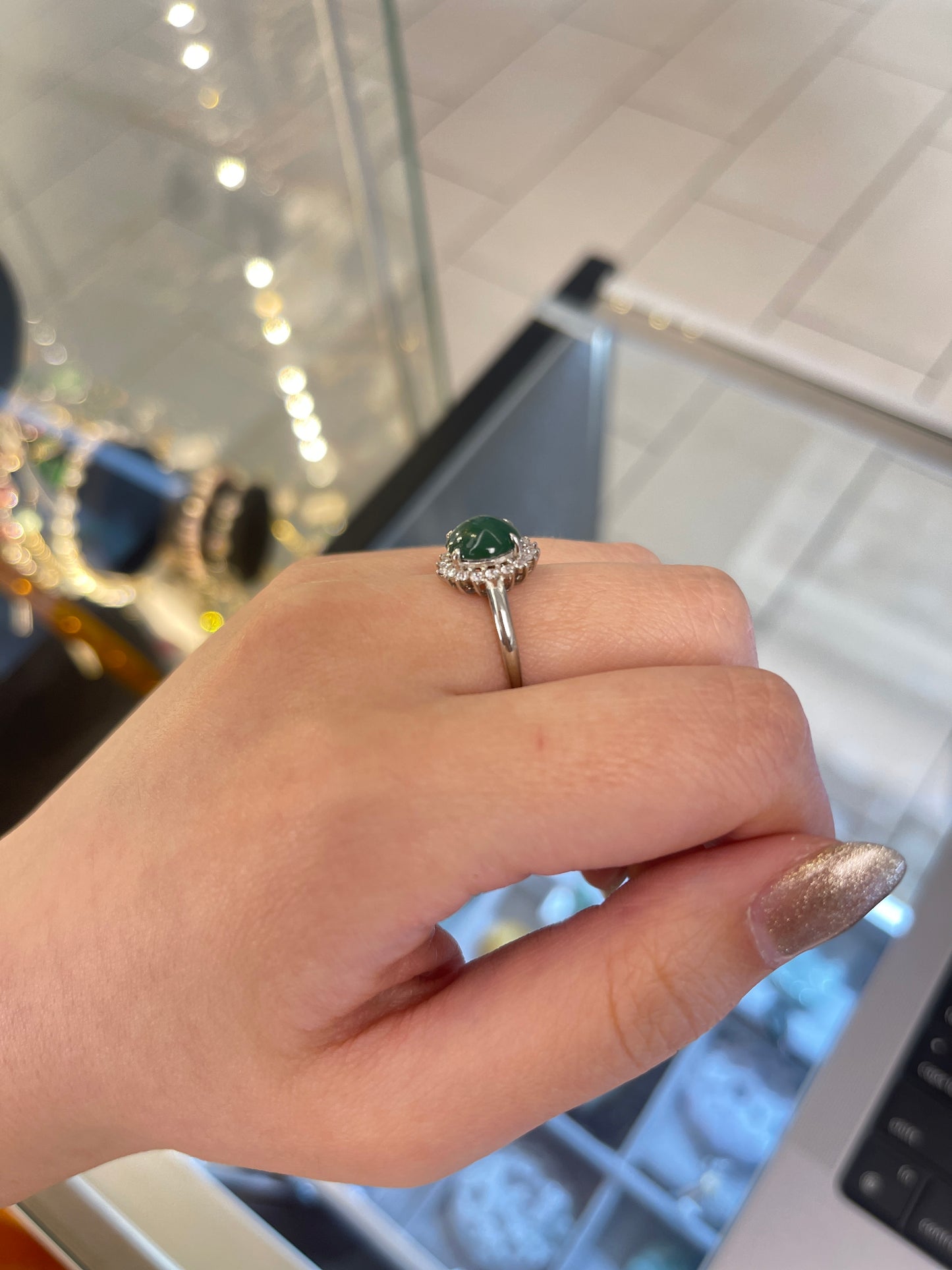 Jade &Sterling Ring