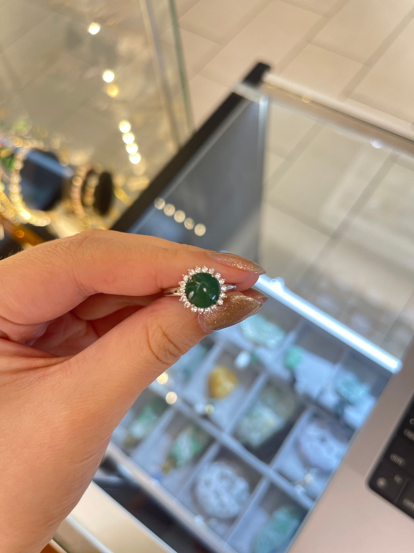 Jade &Sterling Ring