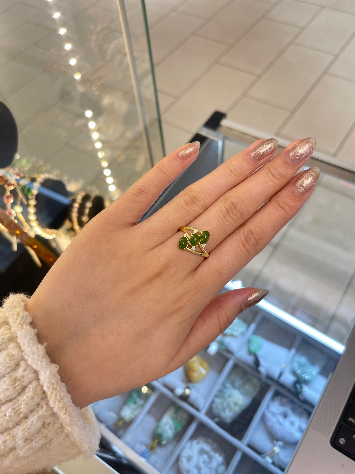 Jade &Sterling Ring