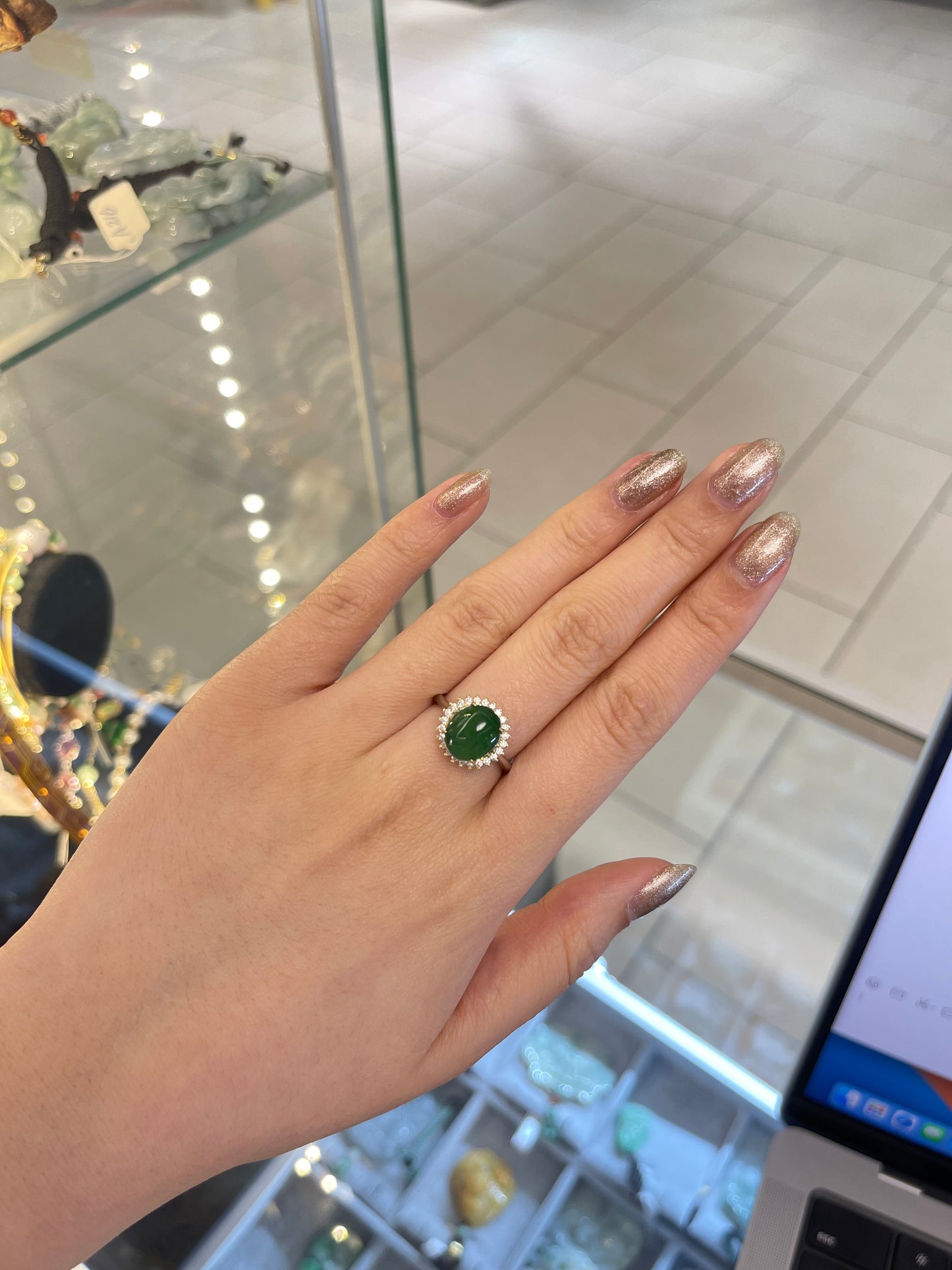 Jade &Sterling Ring