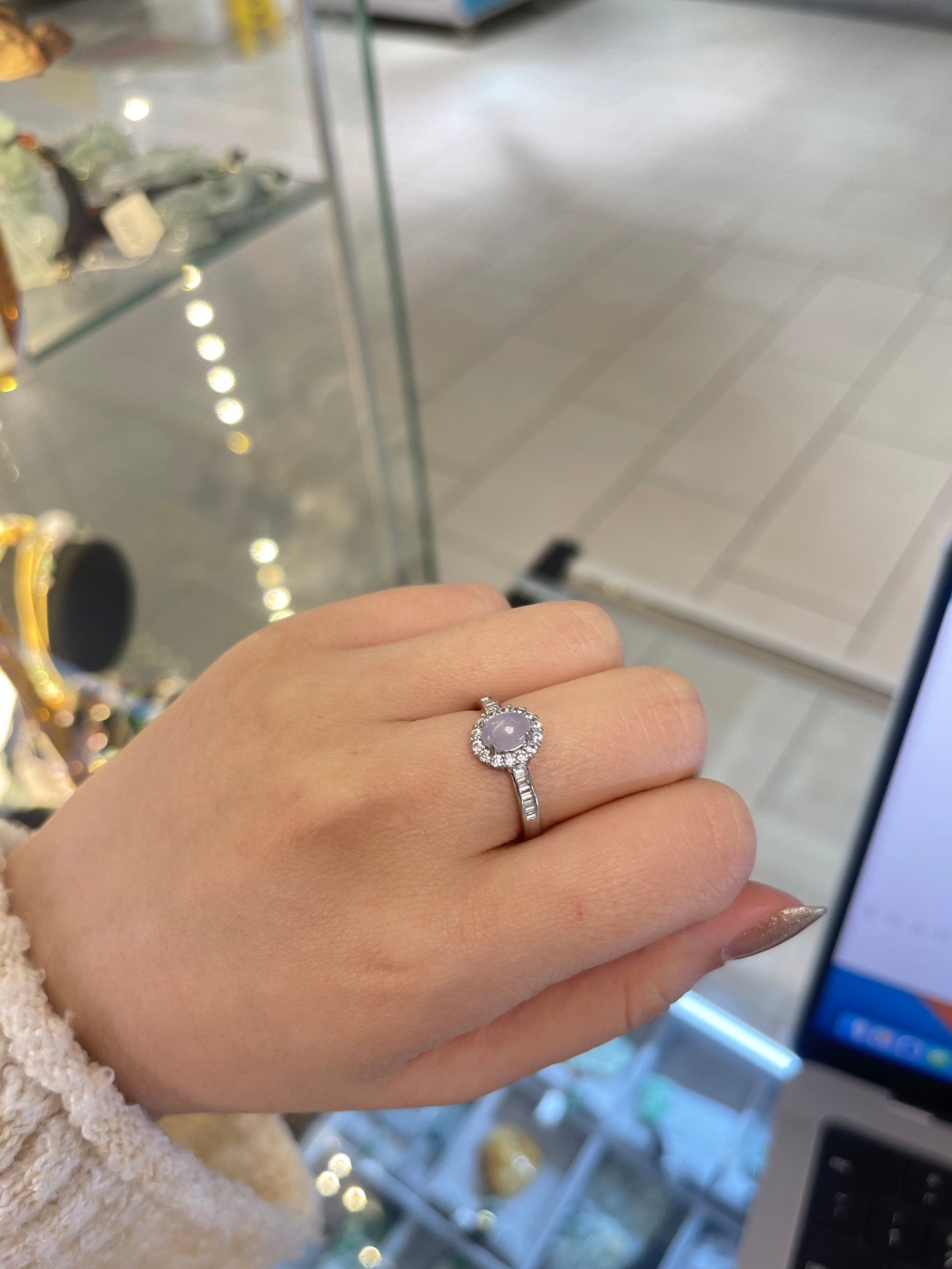 Lavender Jadeite Ring