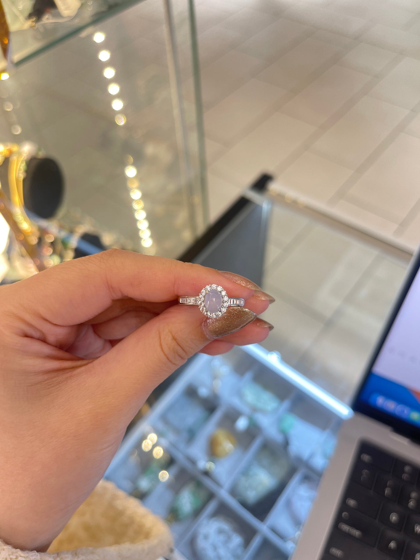 Lavender Jadeite Ring