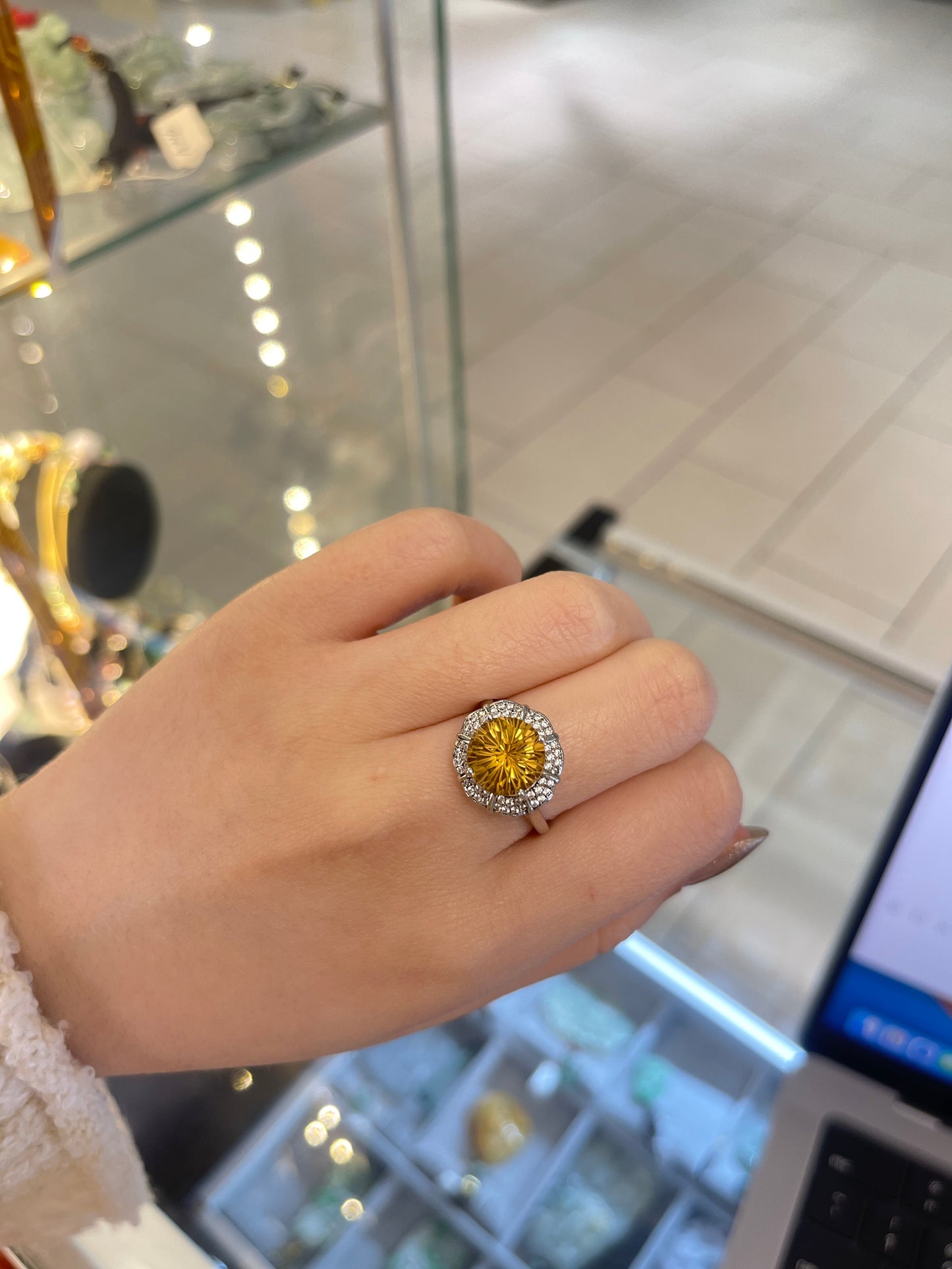 Citrine &Sterling Ring