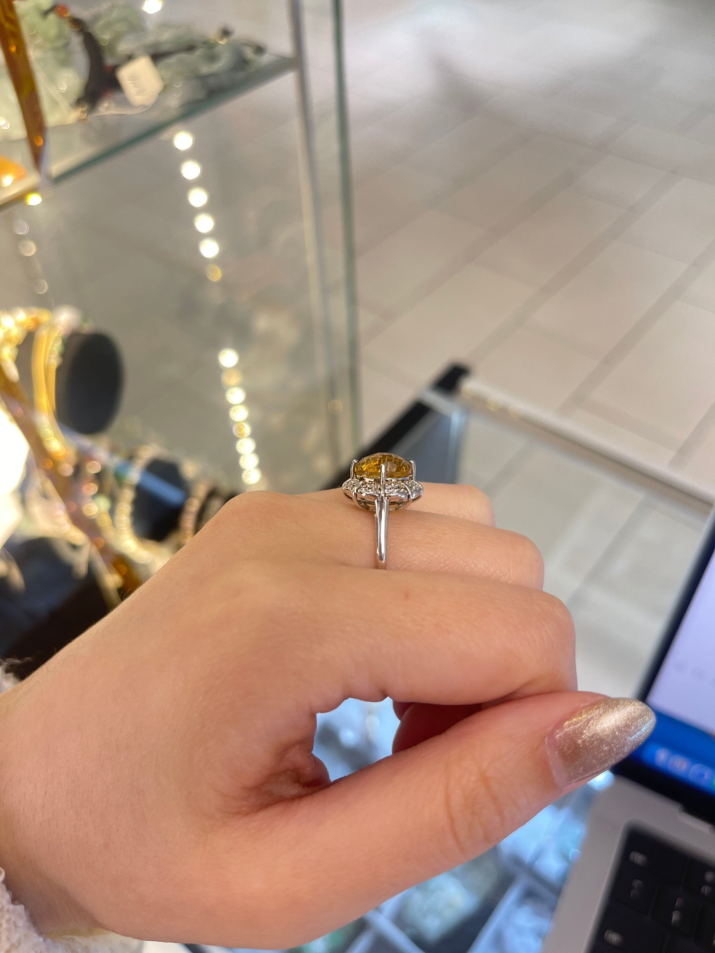 Citrine &Sterling Ring