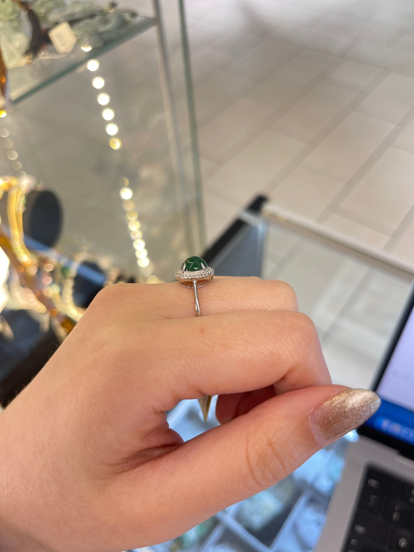 Jadeite ring