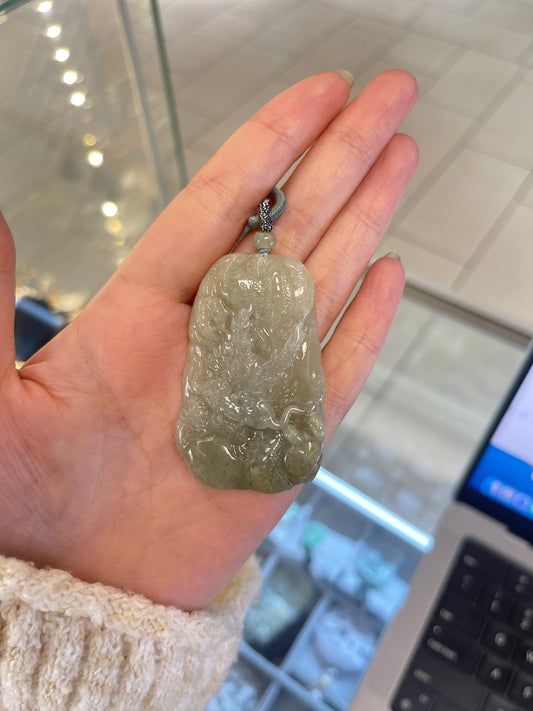 Jadeite Dragon Pendant