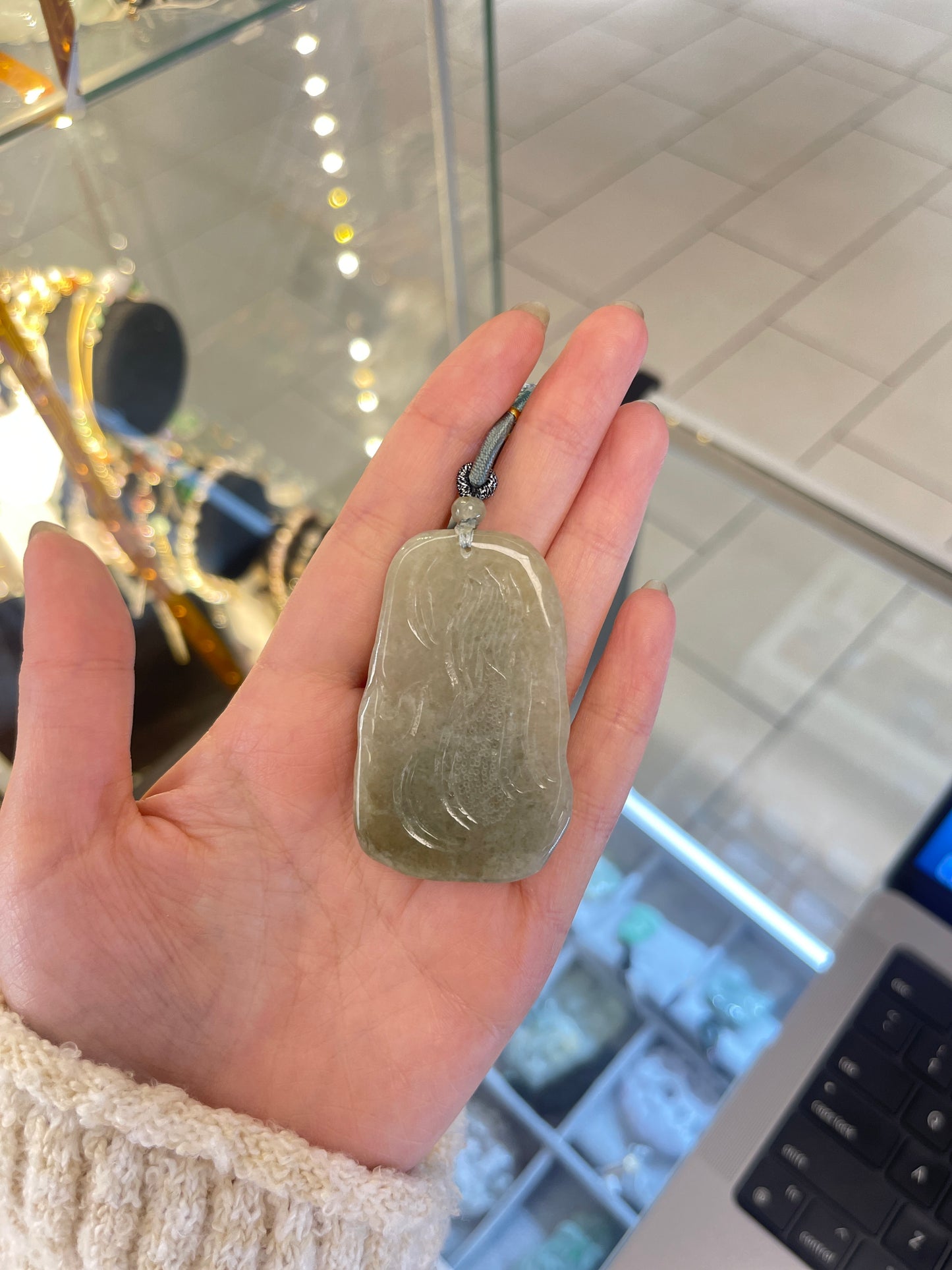 Jadeite Dragon Pendant
