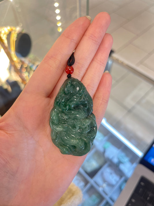Jadeite Dragon Pendant
