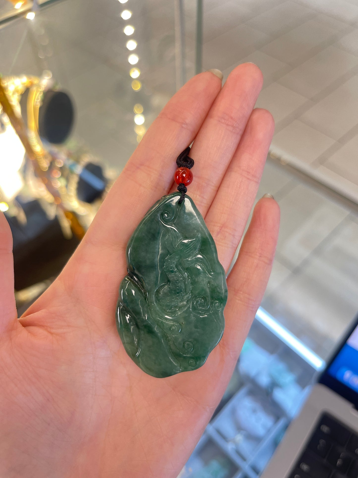 Jadeite Dragon Pendant