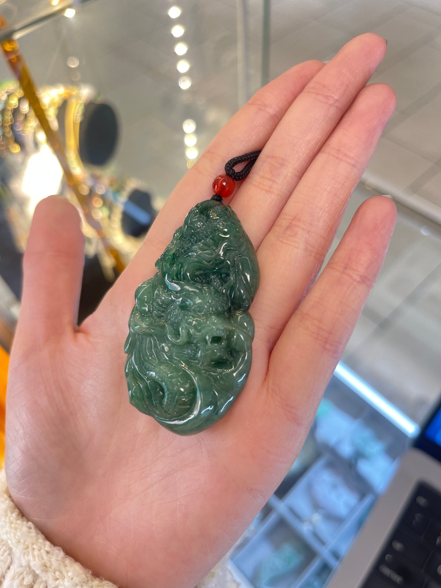 Jadeite Dragon Pendant