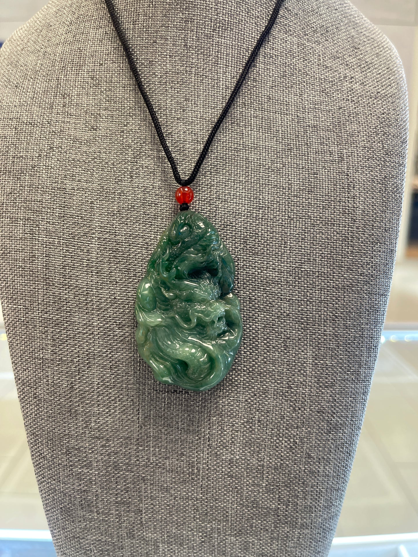 Jadeite Dragon Pendant