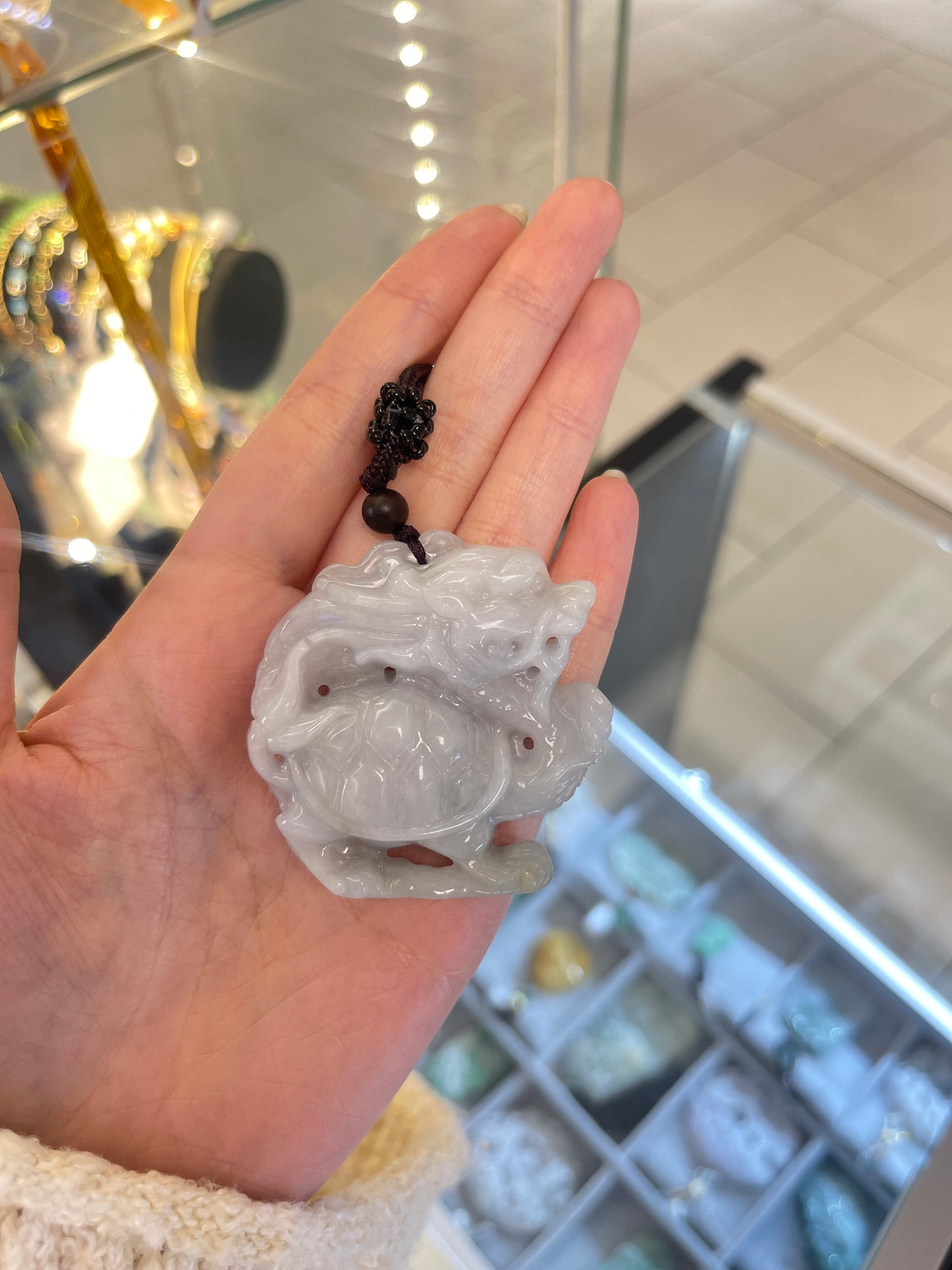Dragon Turtle Jadeite Pendant