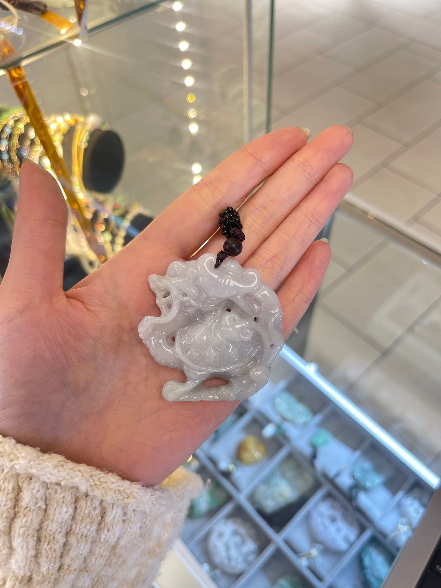 Dragon Turtle Jadeite Pendant